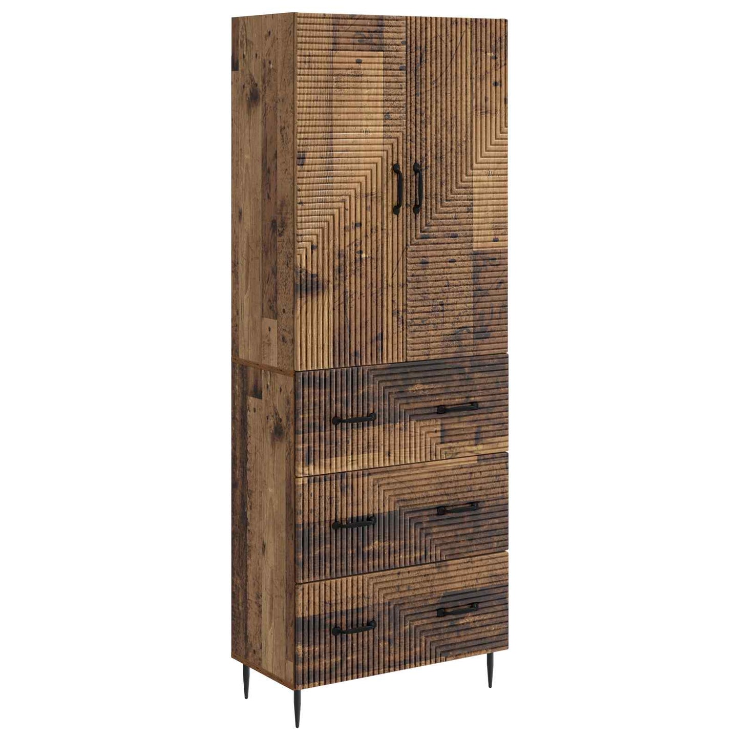 Kastenset 2 pcs Oud hout 66 x 34,5 x 90 cm Bewerkt hout is nu te koop bij PeponiXL, paradijselijk wonen!