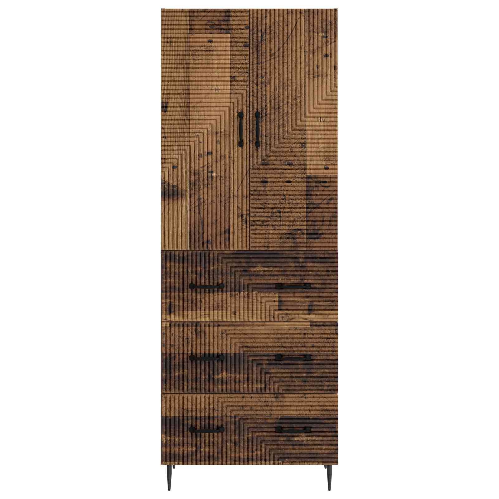 Kastenset 2 pcs Oud hout 66 x 34,5 x 90 cm Bewerkt hout is nu te koop bij PeponiXL, paradijselijk wonen!