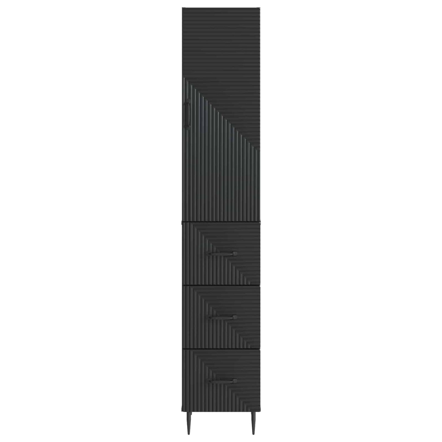 Kastenset 2 pcs Zwart 33 x 34,5 x 90 cm Bewerkt hout is nu te koop bij PeponiXL, paradijselijk wonen!