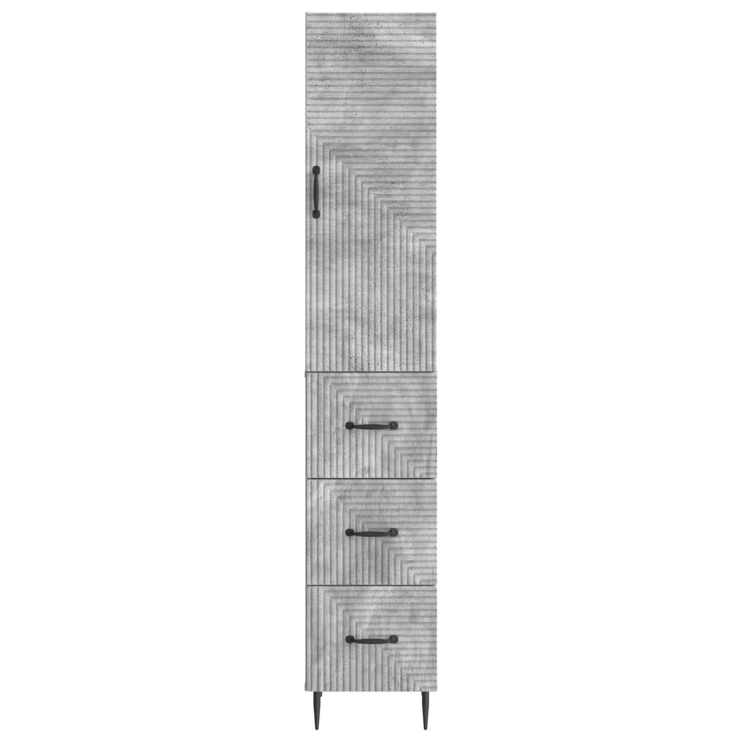 Kastenset 2 pcs Betongrijs 33 x 34,5 x 90 cm Bewerkt hout is nu te koop bij PeponiXL, paradijselijk wonen!