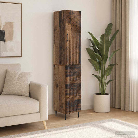 Kastenset 2 pcs Oud hout 33 x 34,5 x 90 cm Bewerkt hout is nu te koop bij PeponiXL, paradijselijk wonen!