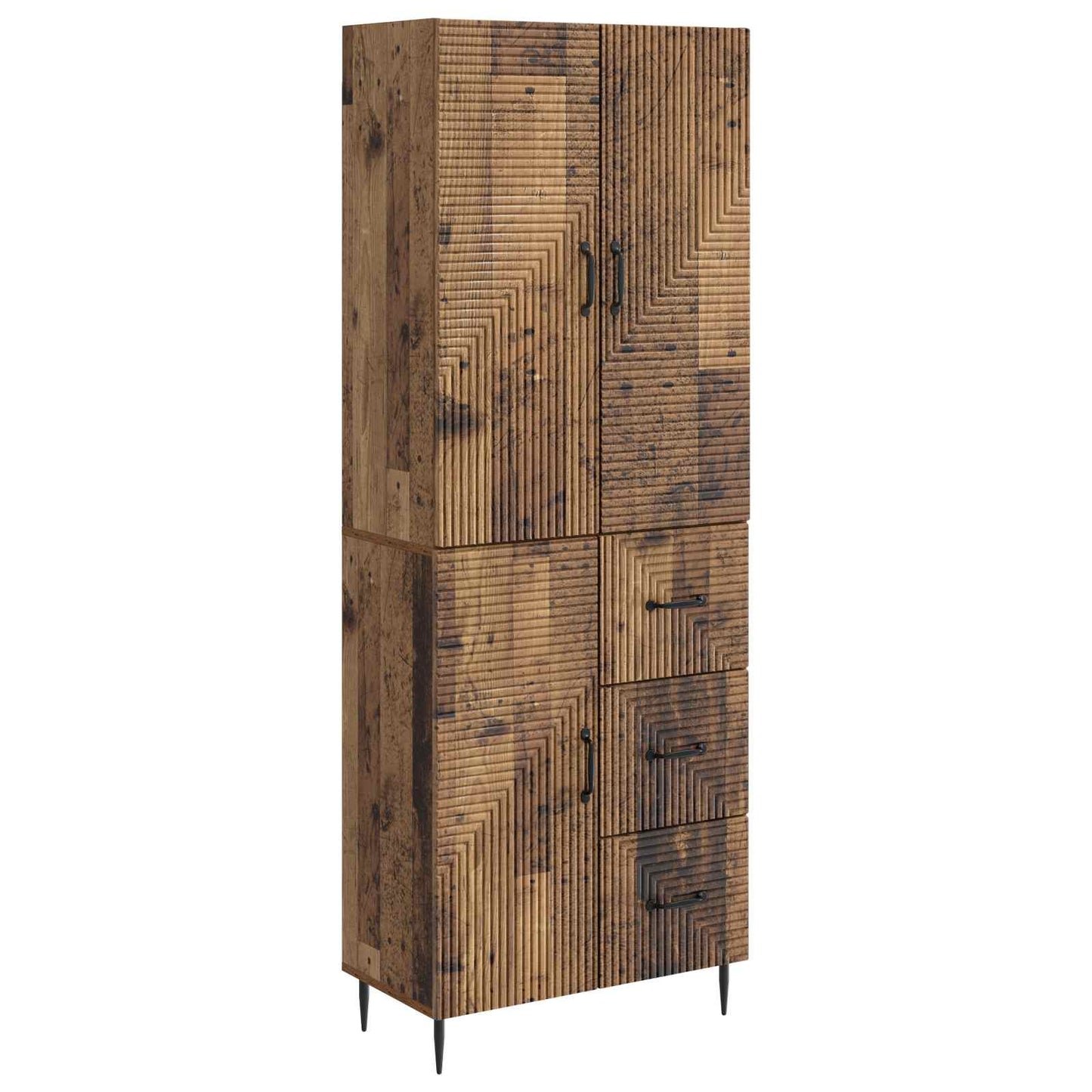 Kastenset 2 pcs Oud hout 66 x 34,5 x 89,5 cm Bewerkt hout