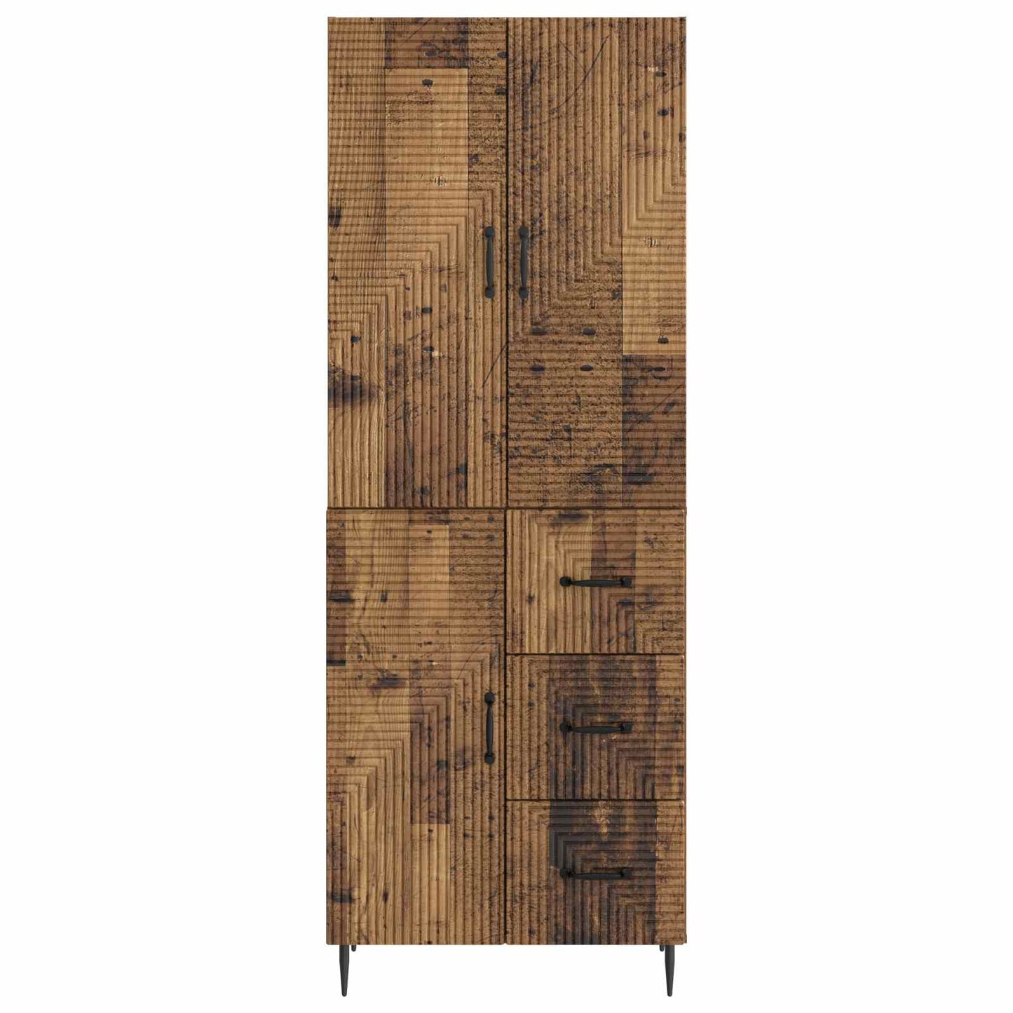Kastenset 2 pcs Oud hout 66 x 34,5 x 89,5 cm Bewerkt hout