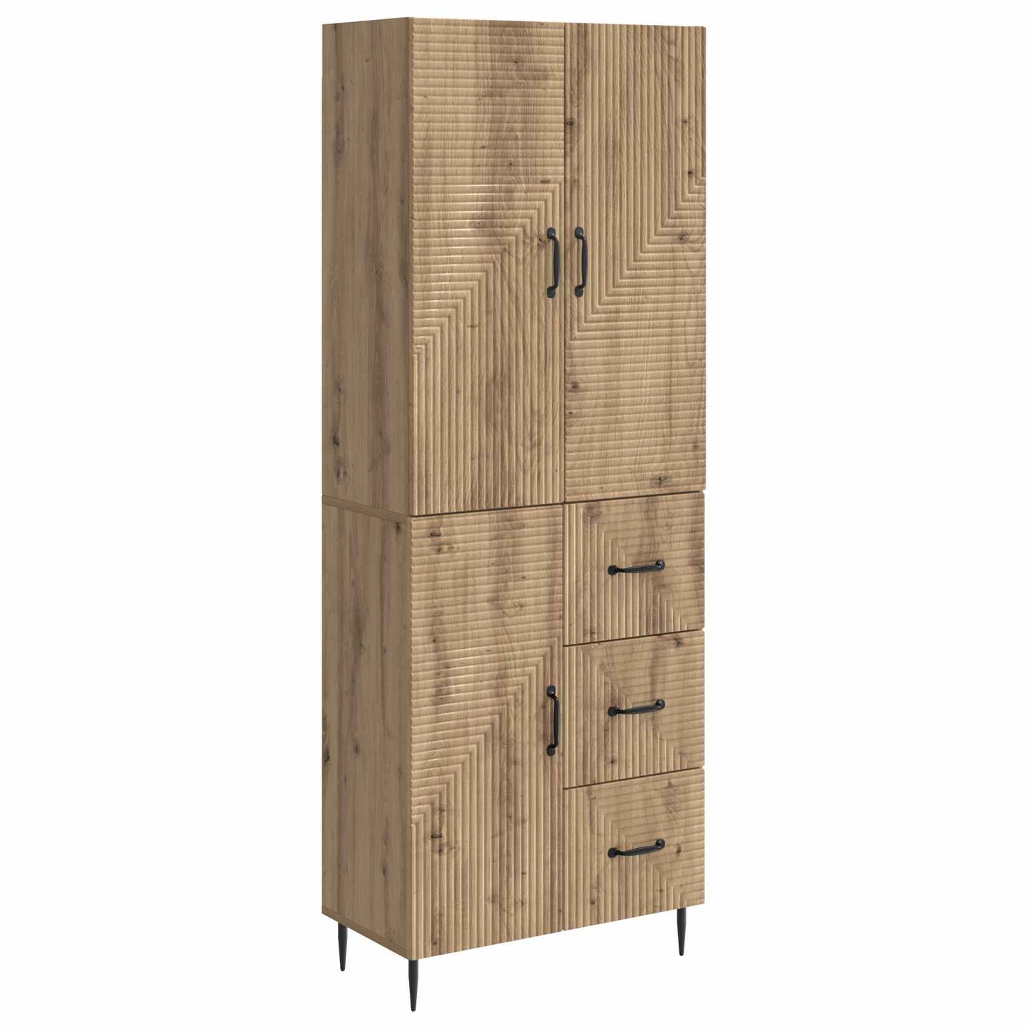 Kastenset 2 pcs Artisanaal eiken 66 x 34,5 x 89,5 cm