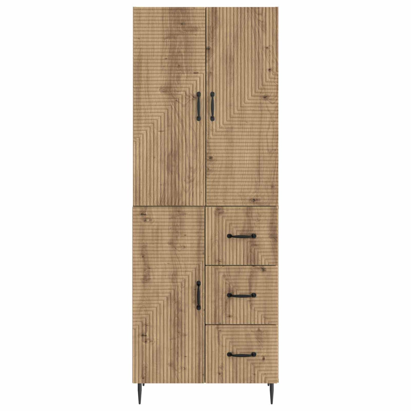 Kastenset 2 pcs Artisanaal eiken 66 x 34,5 x 89,5 cm