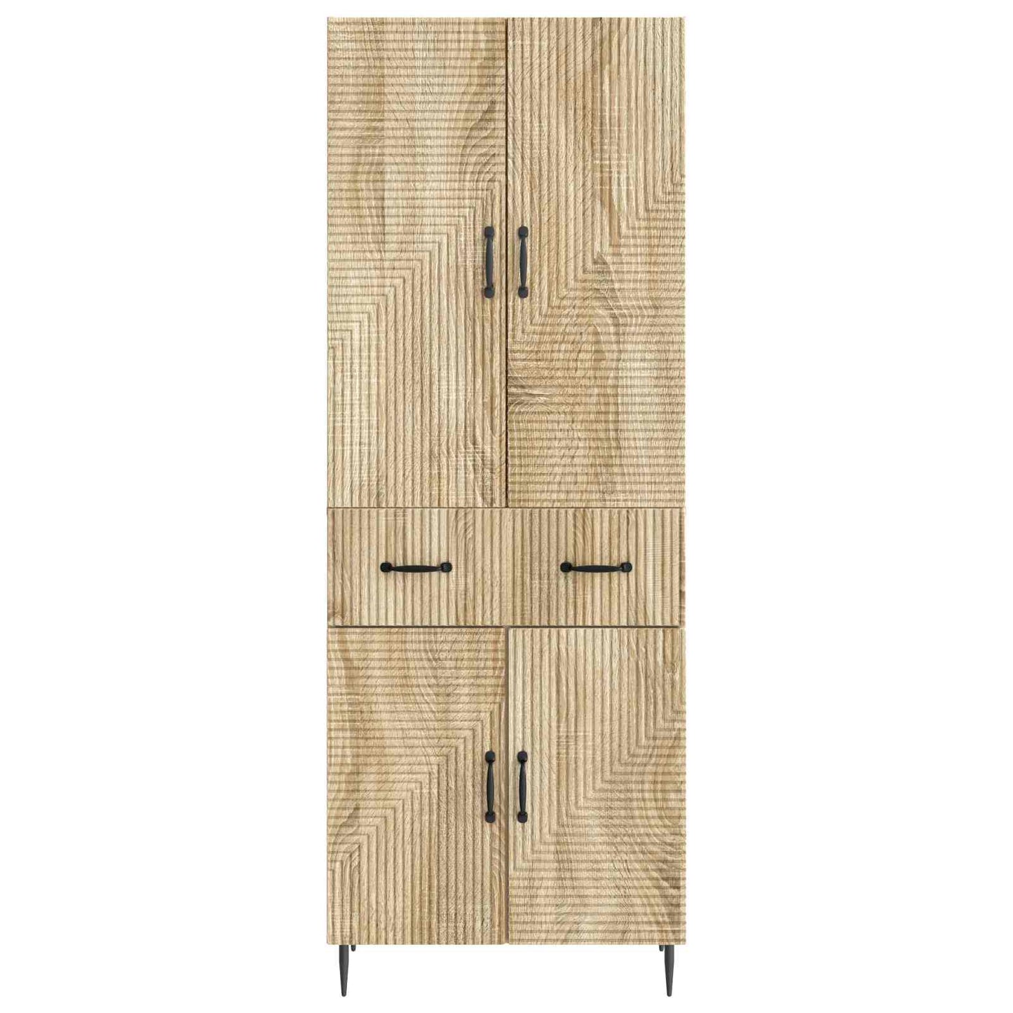 Kastenset 2 pcs Sonoma Eiken 66 x 34,5 x 89,5 cm Bewerkt hout