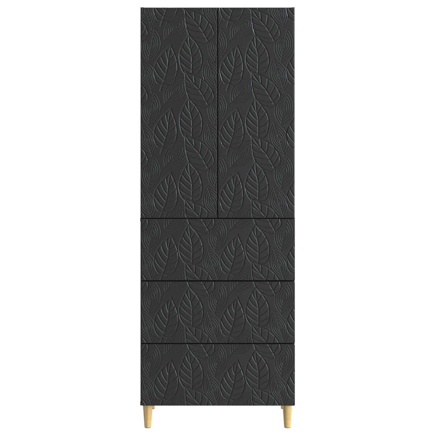 Kastenset 2 pcs Zwart 66 x 34,5 x 90 cm Bewerkt hout is nu te koop bij PeponiXL, paradijselijk wonen!