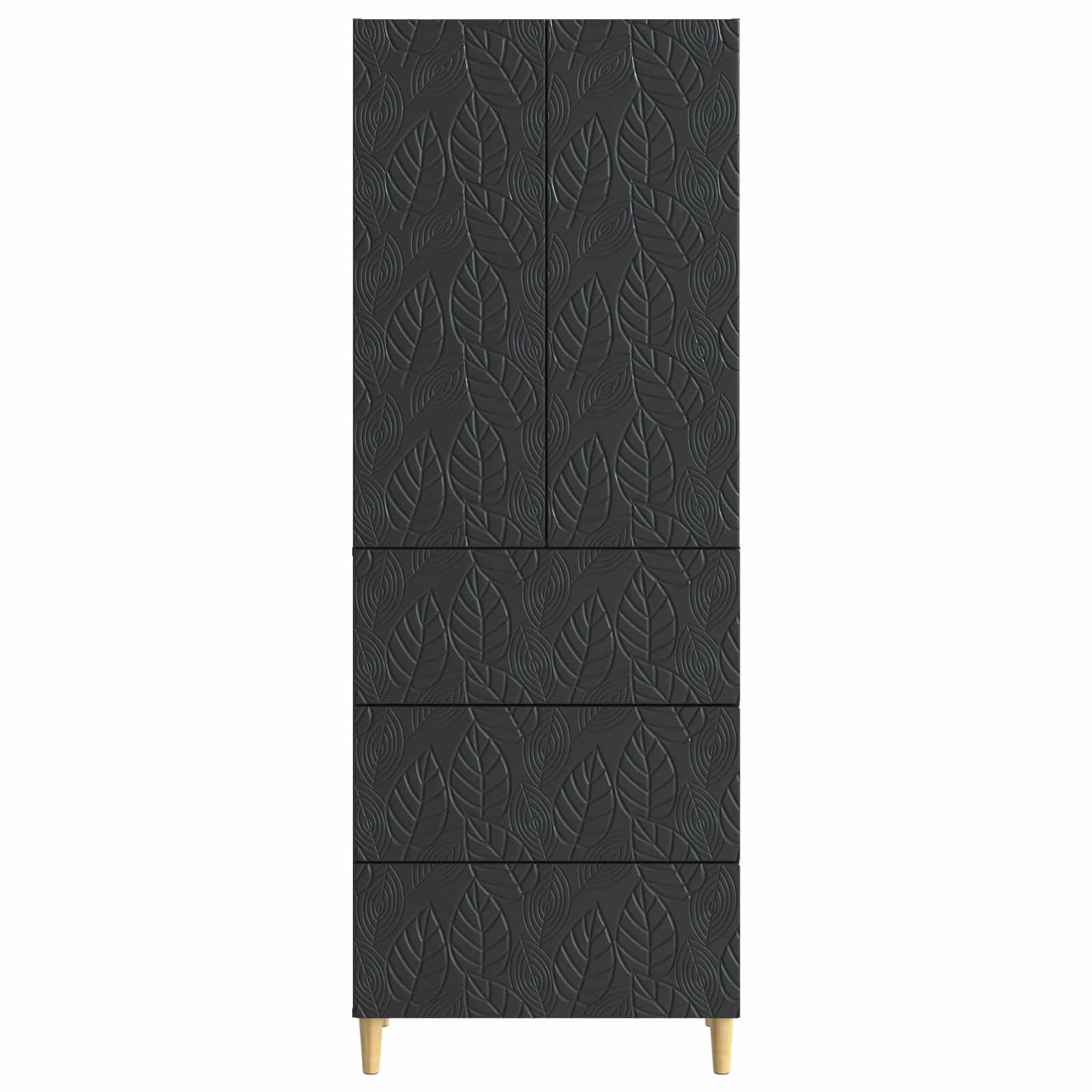 Kastenset 2 pcs Zwart 66 x 34,5 x 90 cm Bewerkt hout is nu te koop bij PeponiXL, paradijselijk wonen!
