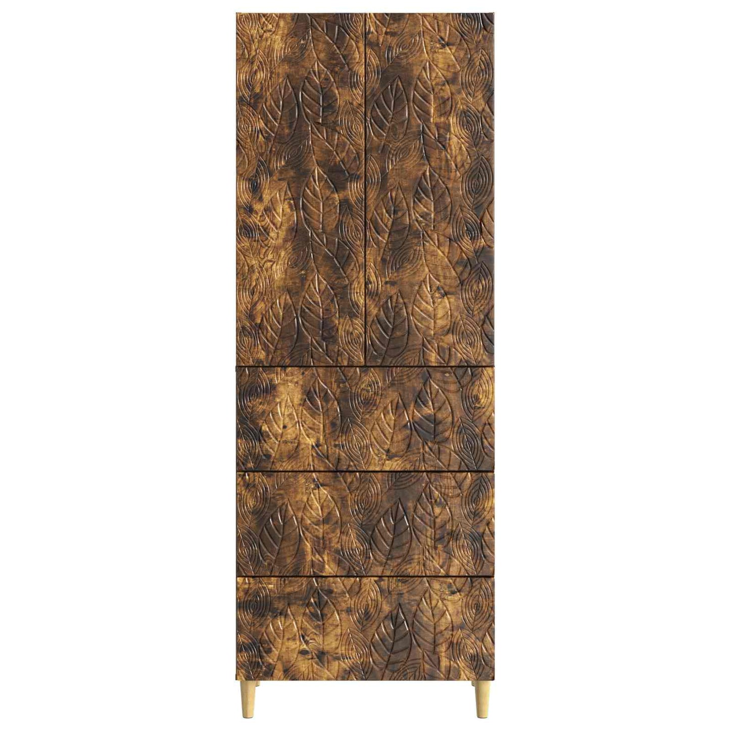 Kastenset 2 pcs Gerookt eiken 66 x 34,5 x 90 cm Bewerkt hout is nu te koop bij PeponiXL, paradijselijk wonen!