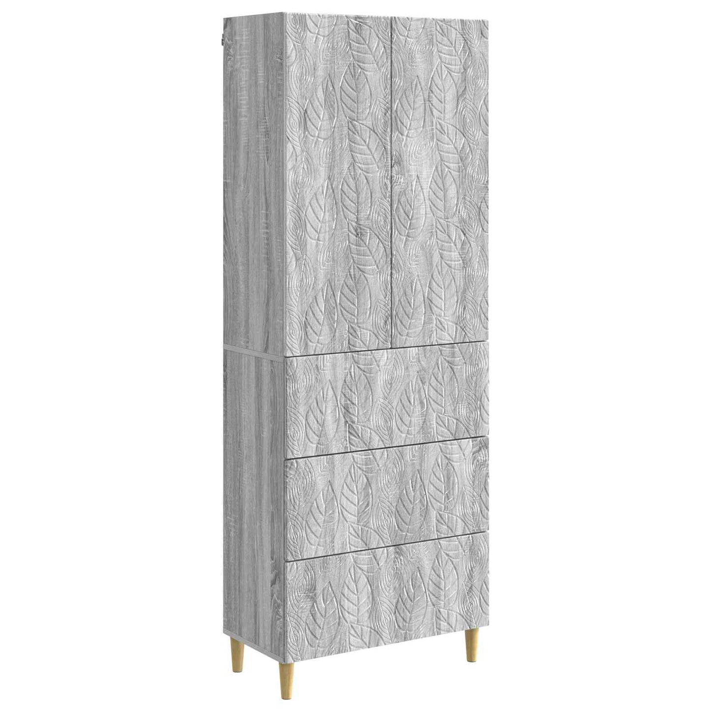 Kastenset 2 pcs Grijs Sonoma 66 x 34,5 x 90 cm Bewerkt hout is nu te koop bij PeponiXL, paradijselijk wonen!