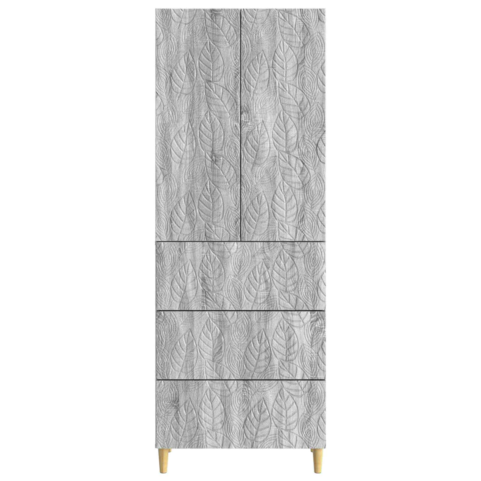 Kastenset 2 pcs Grijs Sonoma 66 x 34,5 x 90 cm Bewerkt hout is nu te koop bij PeponiXL, paradijselijk wonen!