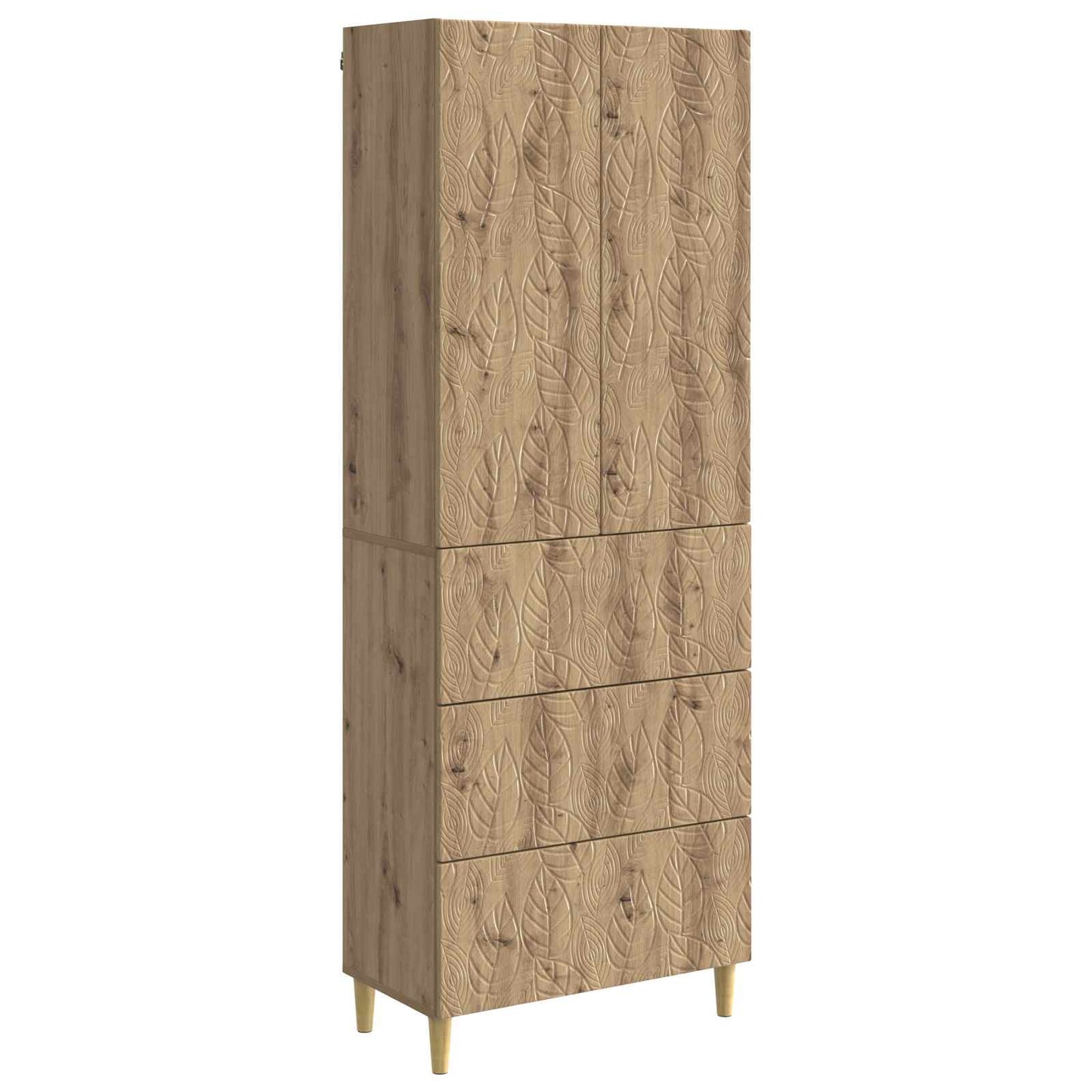 Kastenset 2 pcs Artisanaal eiken 66 x 34,5 x 90 cm Bewerkt hout is nu te koop bij PeponiXL, paradijselijk wonen!