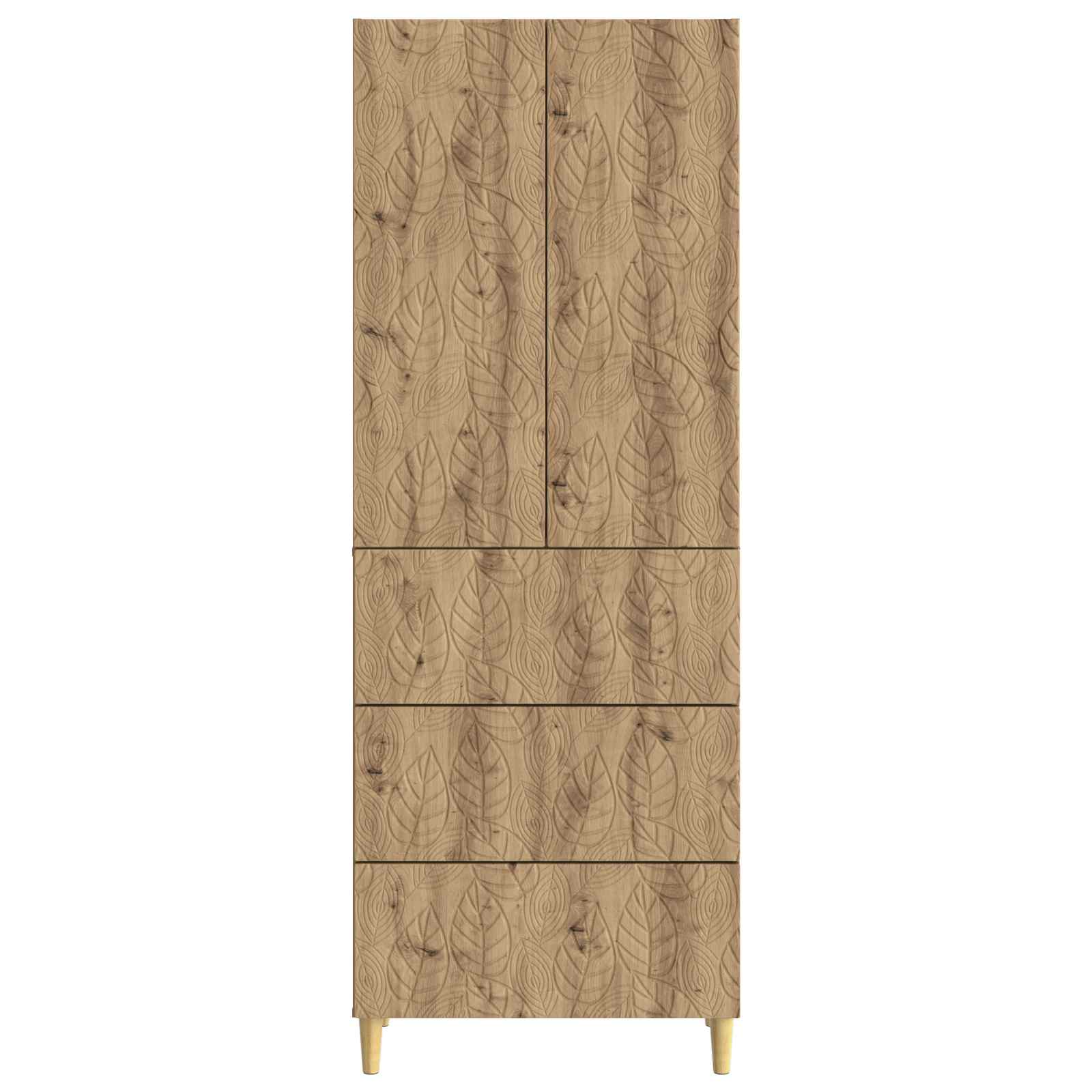 Kastenset 2 pcs Artisanaal eiken 66 x 34,5 x 90 cm Bewerkt hout is nu te koop bij PeponiXL, paradijselijk wonen!