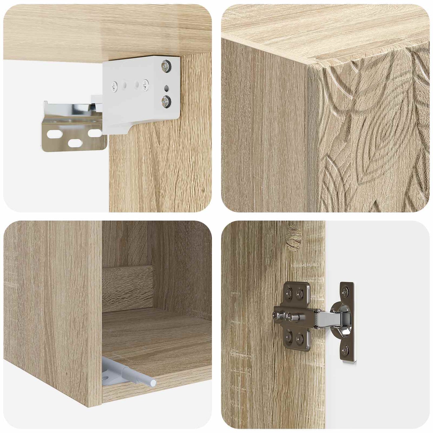 Kastenset 2 pcs Sonoma Eiken 33 x 34,5 x 90 cm Bewerkt hout is nu te koop bij PeponiXL, paradijselijk wonen!