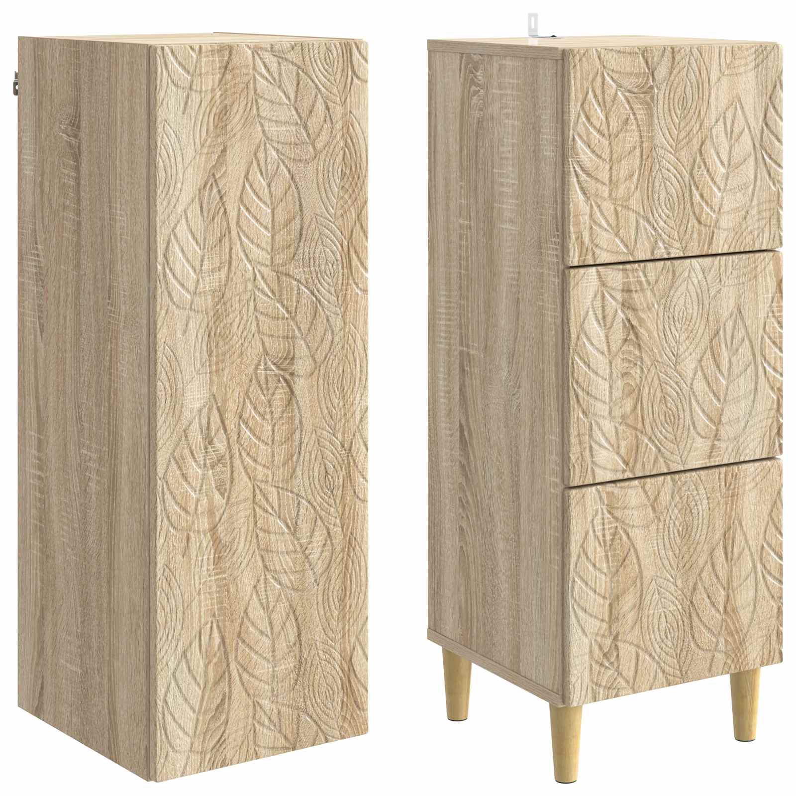 Kastenset 2 pcs Sonoma Eiken 33 x 34,5 x 90 cm Bewerkt hout is nu te koop bij PeponiXL, paradijselijk wonen!