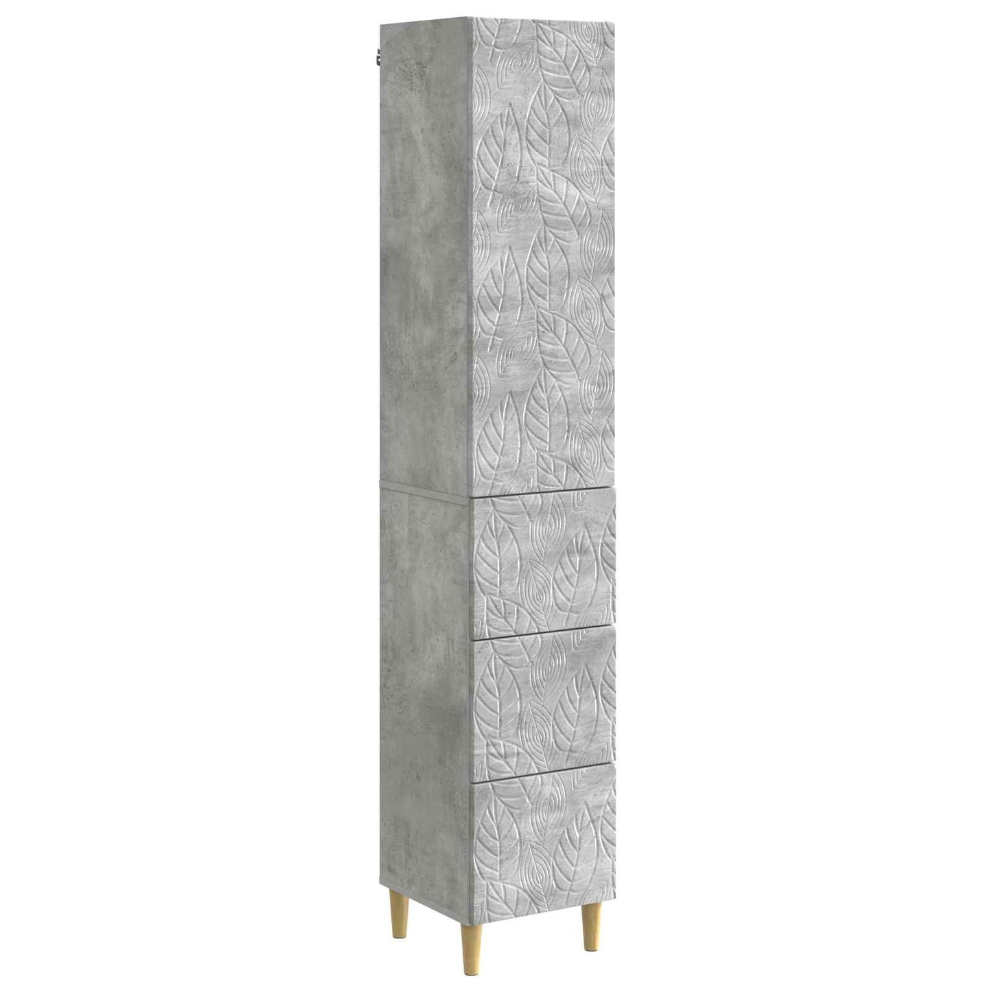 Kastenset 2 pcs Betongrijs 33 x 34,5 x 90 cm Bewerkt hout is nu te koop bij PeponiXL, paradijselijk wonen!