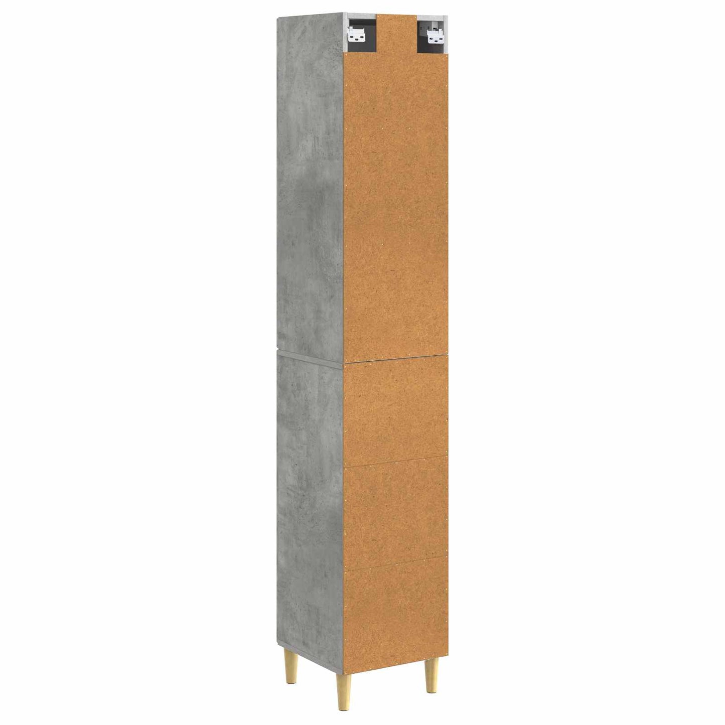 Kastenset 2 pcs Betongrijs 33 x 34,5 x 90 cm Bewerkt hout is nu te koop bij PeponiXL, paradijselijk wonen!
