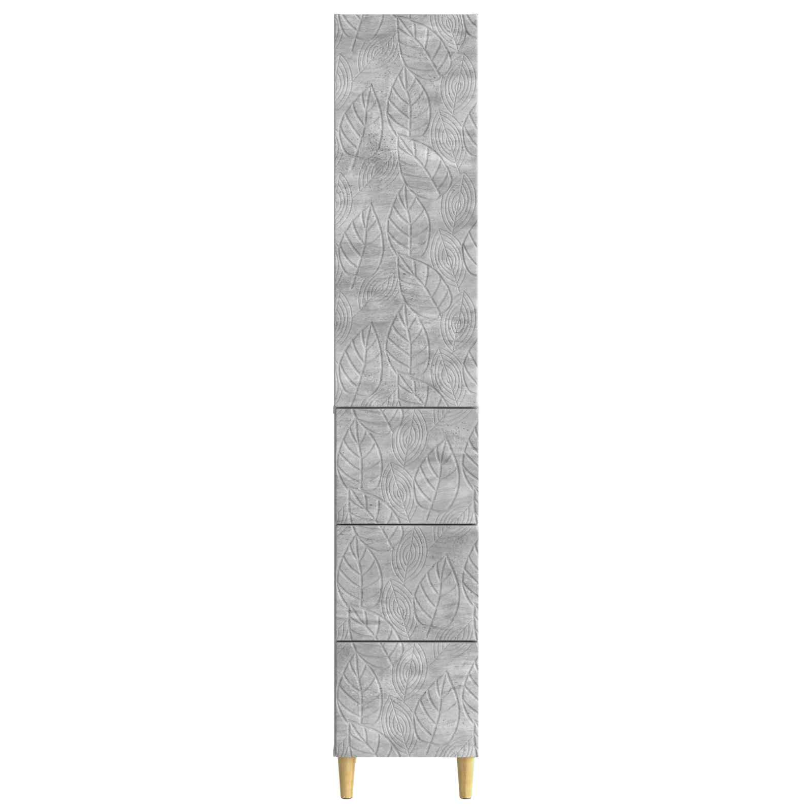 Kastenset 2 pcs Betongrijs 33 x 34,5 x 90 cm Bewerkt hout is nu te koop bij PeponiXL, paradijselijk wonen!