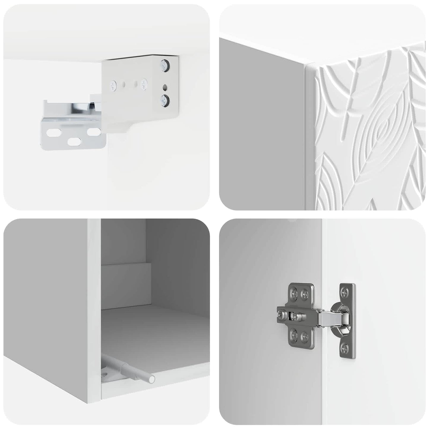 Kastenset 2 pcs Hoogglans Wit 33 x 34,5 x 90 cm Bewerkt hout is nu te koop bij PeponiXL, paradijselijk wonen!