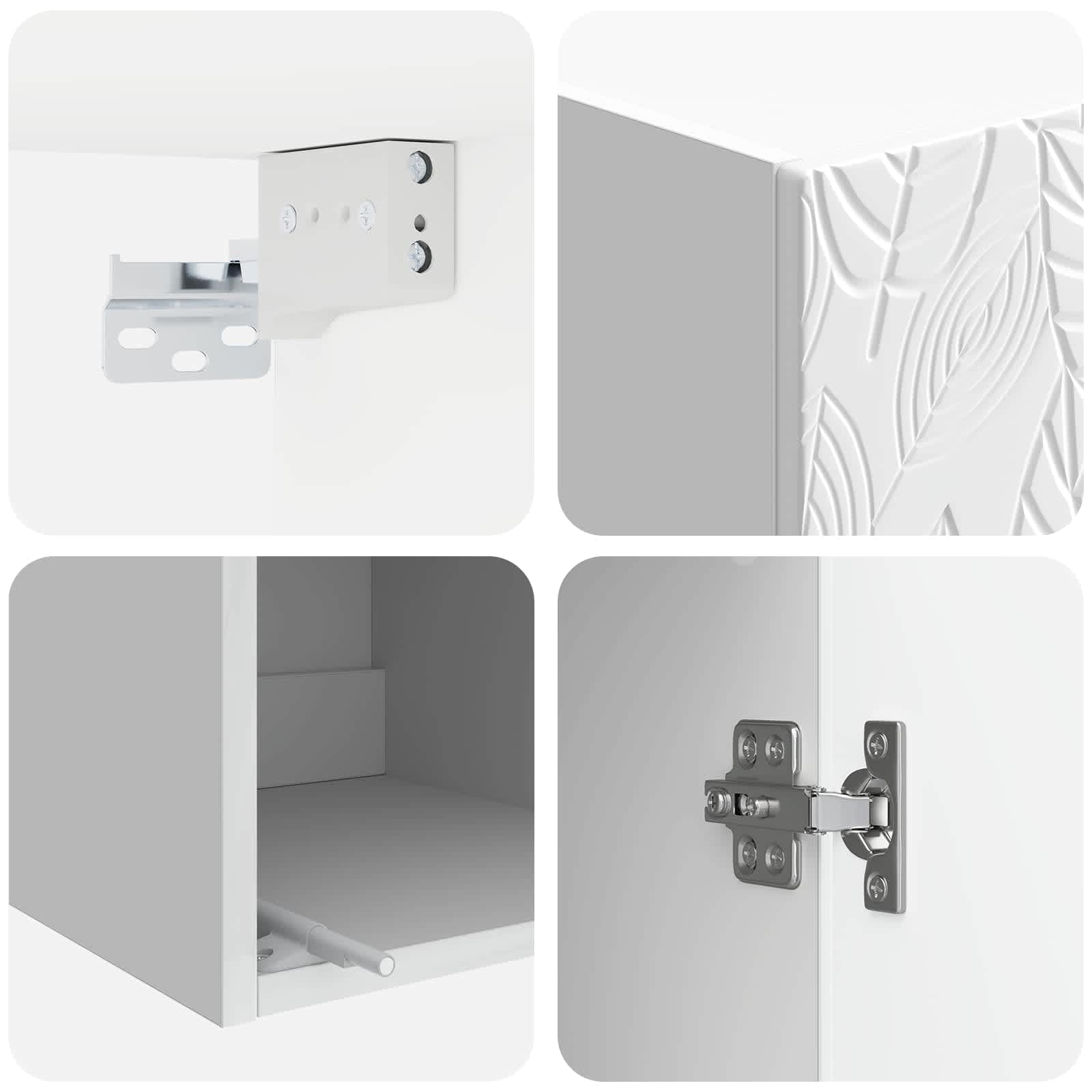 Kastenset 2 pcs Hoogglans Wit 33 x 34,5 x 90 cm Bewerkt hout is nu te koop bij PeponiXL, paradijselijk wonen!