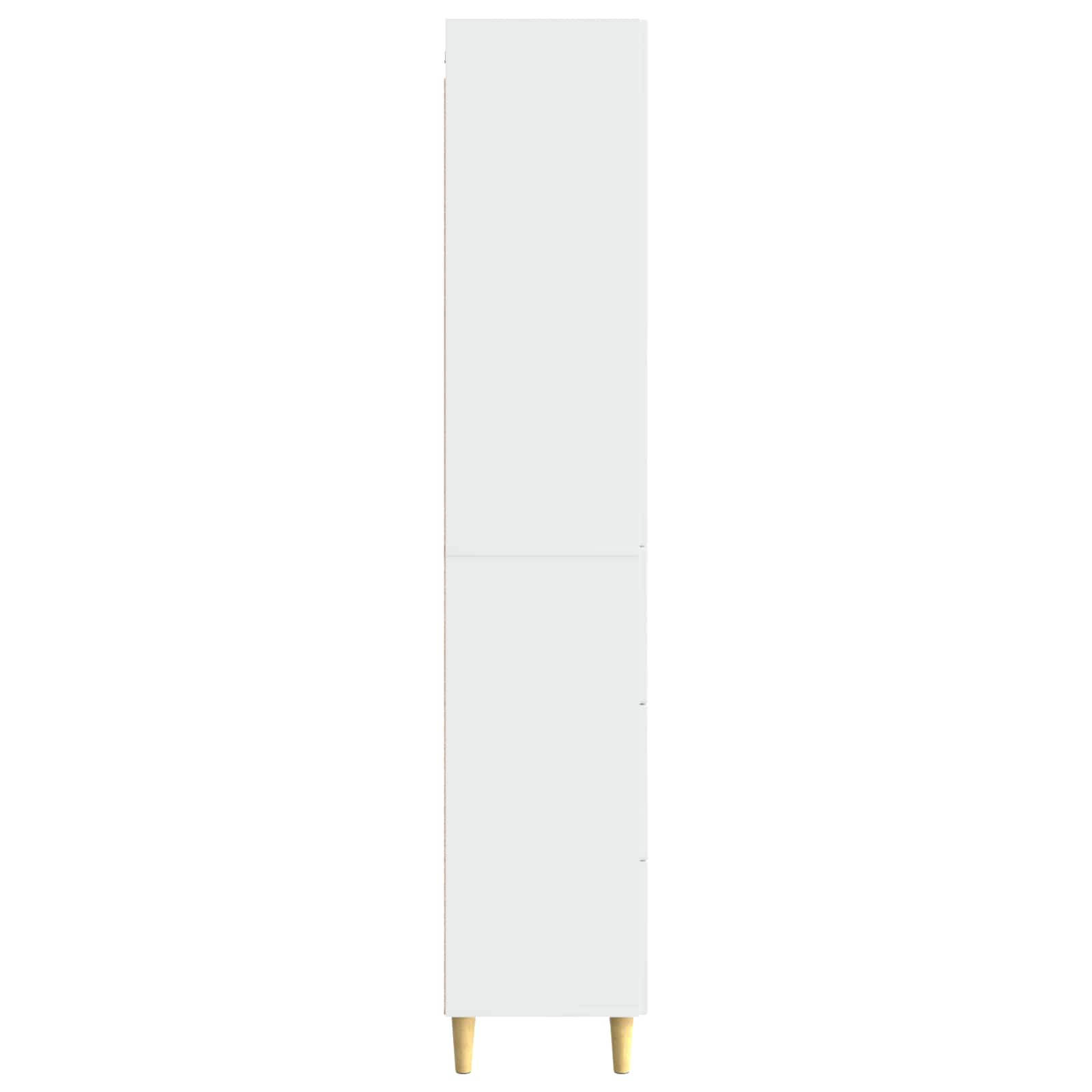 Kastenset 2 pcs Hoogglans Wit 33 x 34,5 x 90 cm Bewerkt hout is nu te koop bij PeponiXL, paradijselijk wonen!