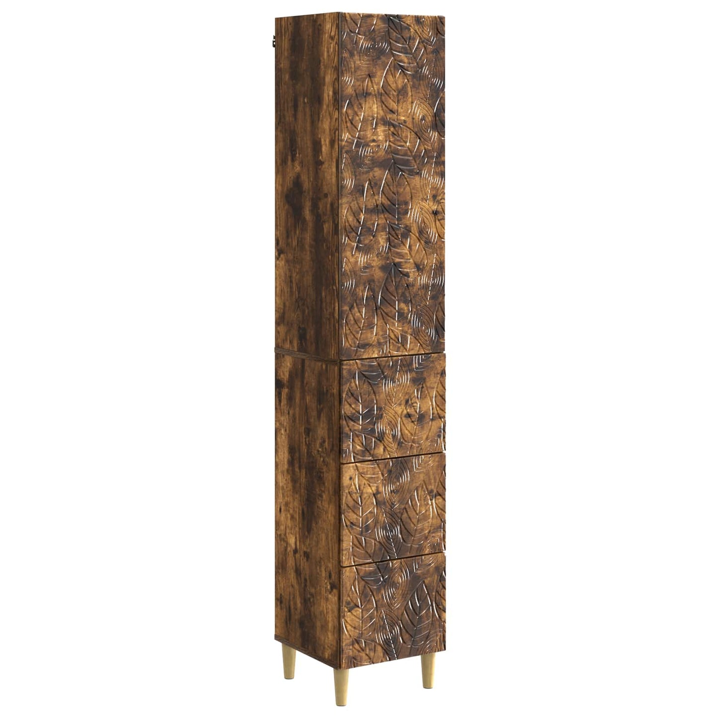 Kastenset 2 pcs Gerookt eiken 33 x 34,5 x 90 cm Bewerkt hout is nu te koop bij PeponiXL, paradijselijk wonen!