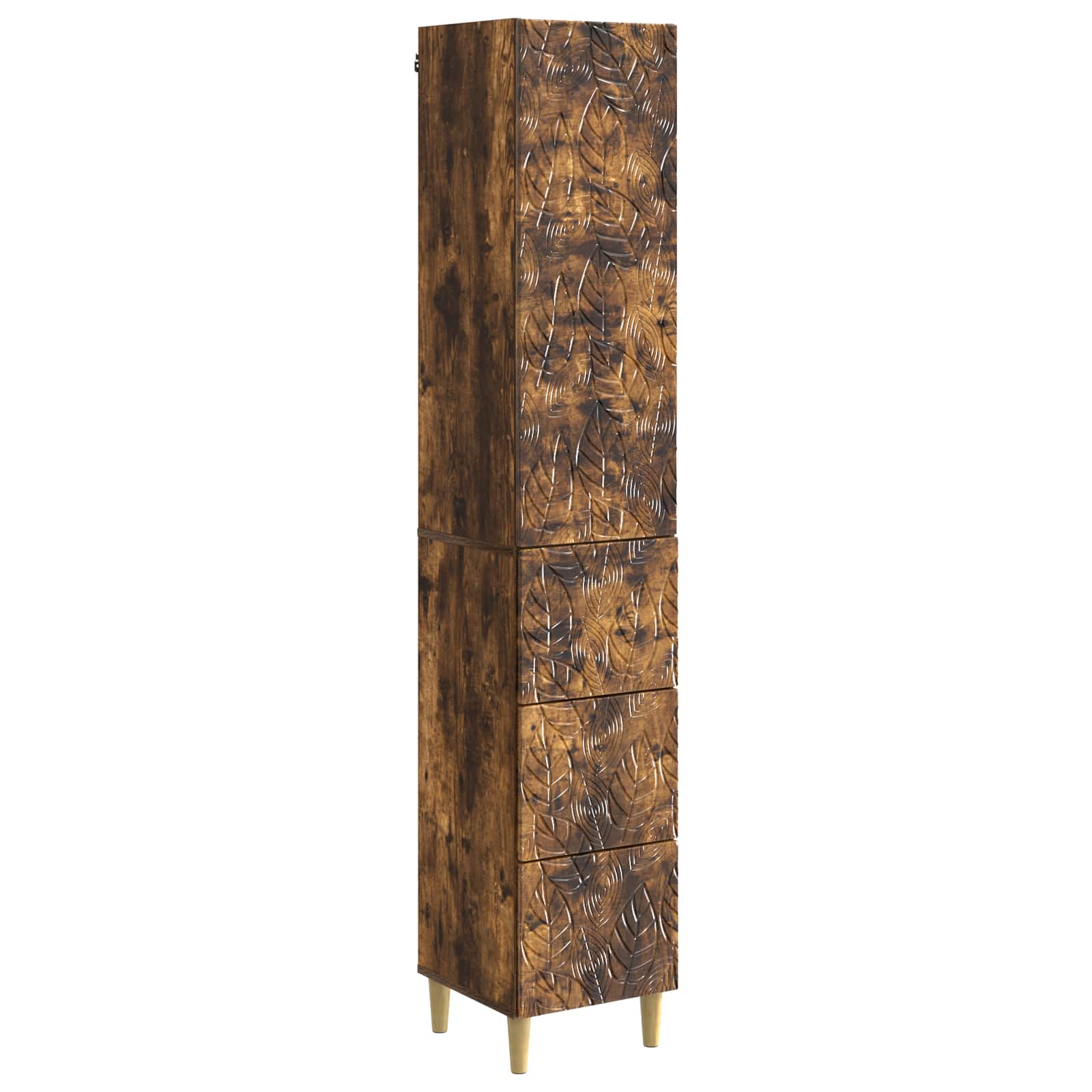Kastenset 2 pcs Gerookt eiken 33 x 34,5 x 90 cm Bewerkt hout is nu te koop bij PeponiXL, paradijselijk wonen!
