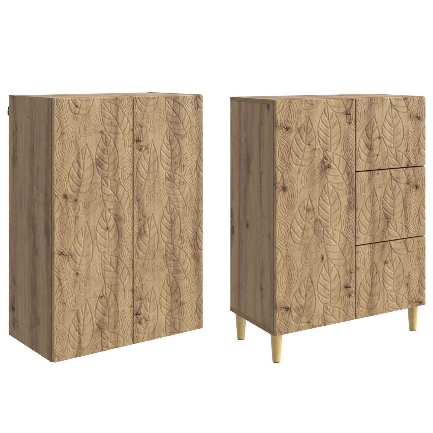 2 pcs Artisanaal eiken