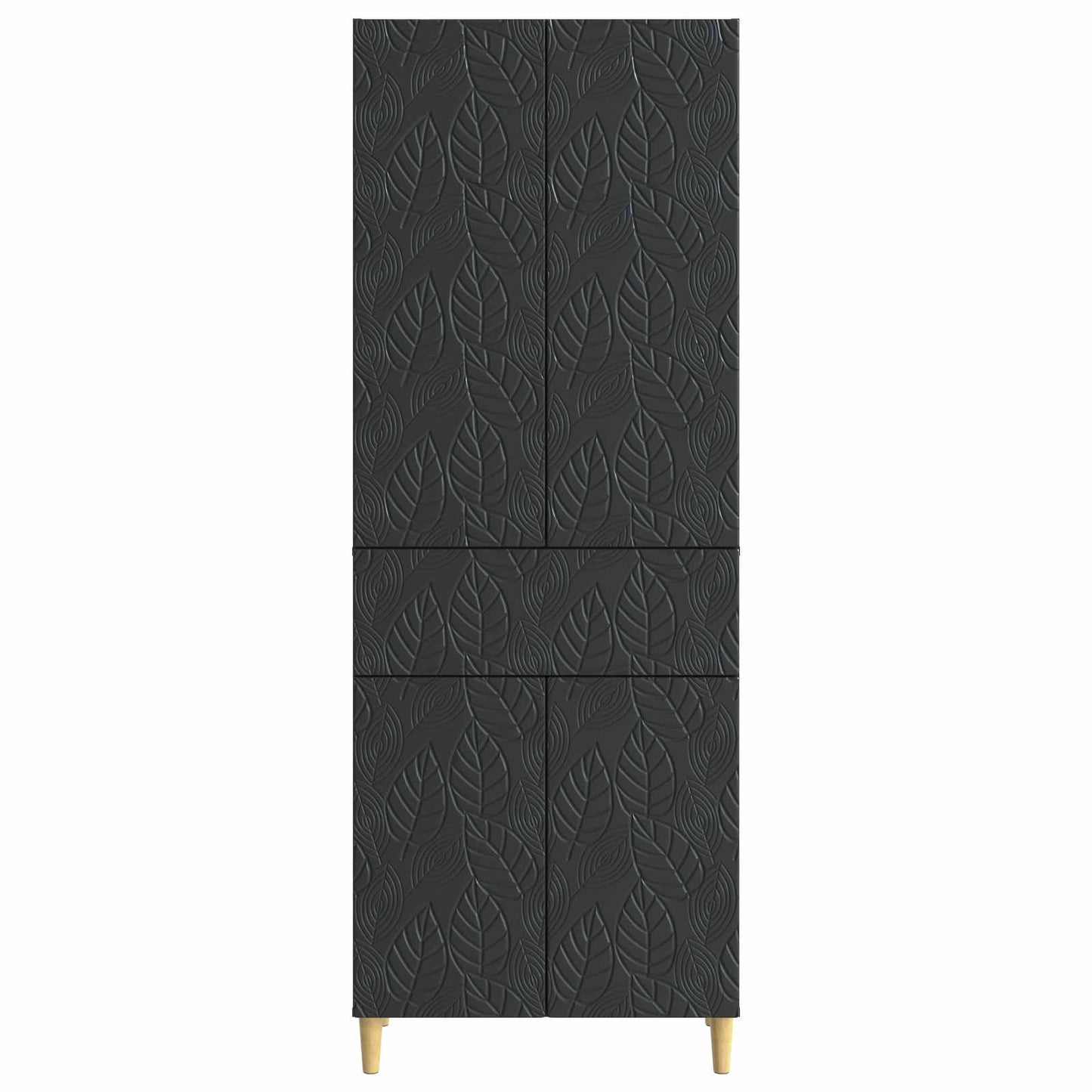 Kastenset 2 pcs Zwart Bewerkt hout