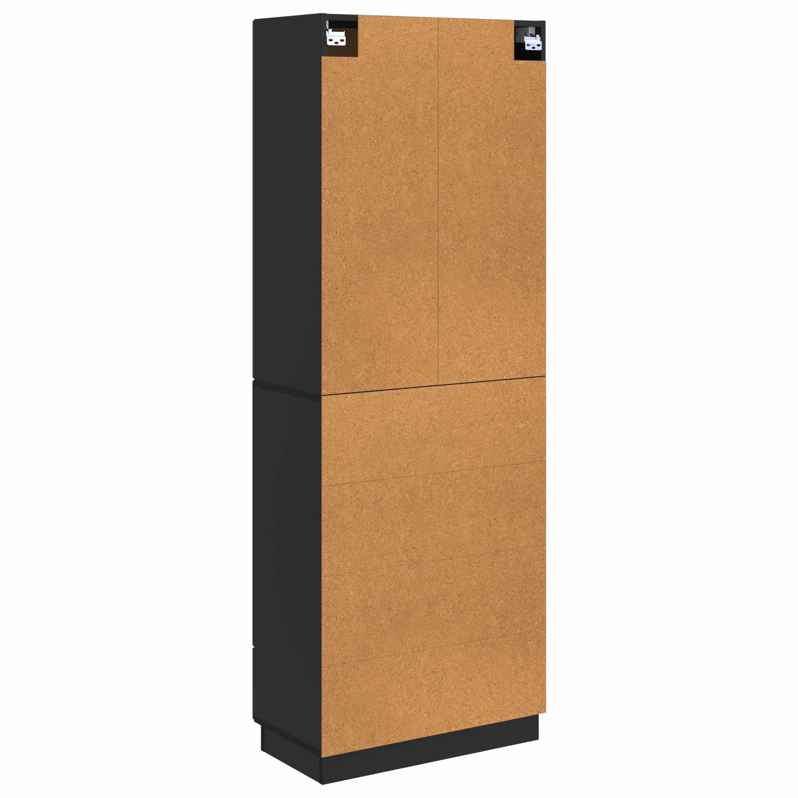 Kastenset 2 pcs Zwart 66 x 34,5 x 87 cm Bewerkt hout is nu te koop bij PeponiXL, paradijselijk wonen!