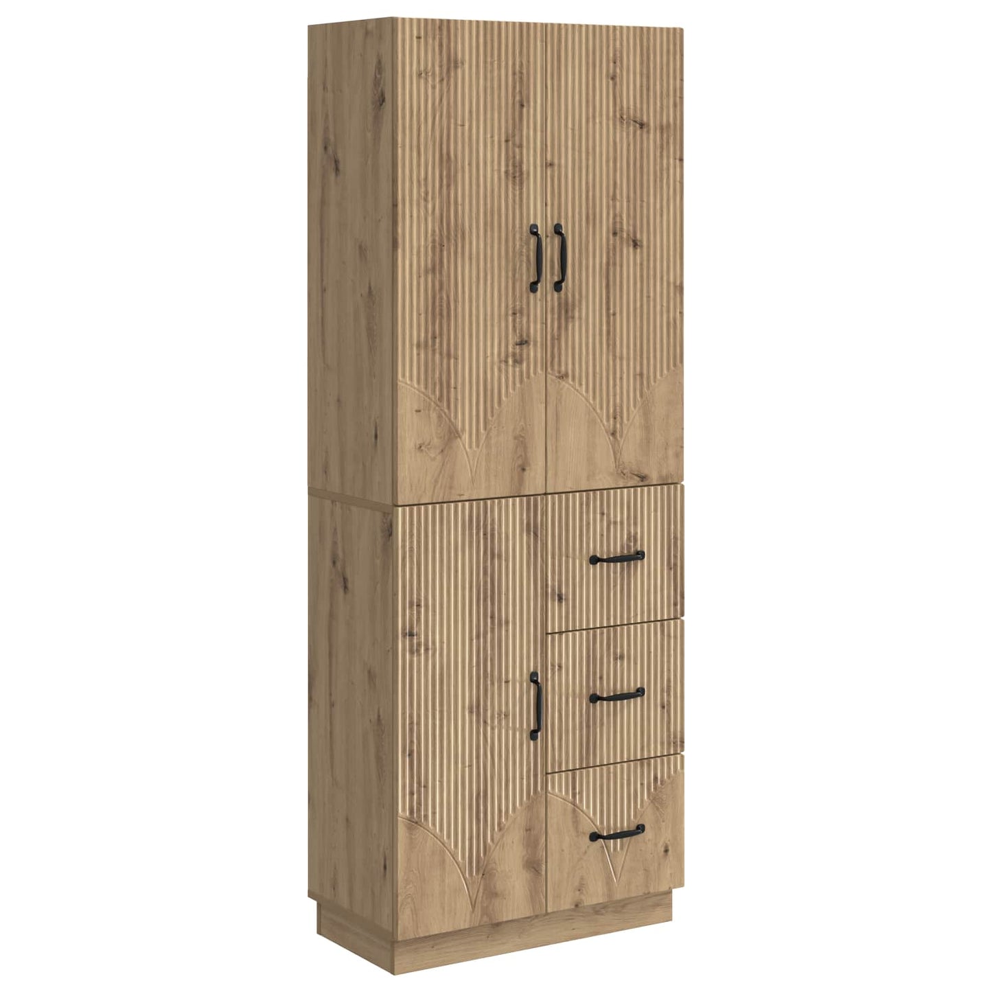 Kastenset 2 st Artisanaal eiken Bewerkt hout