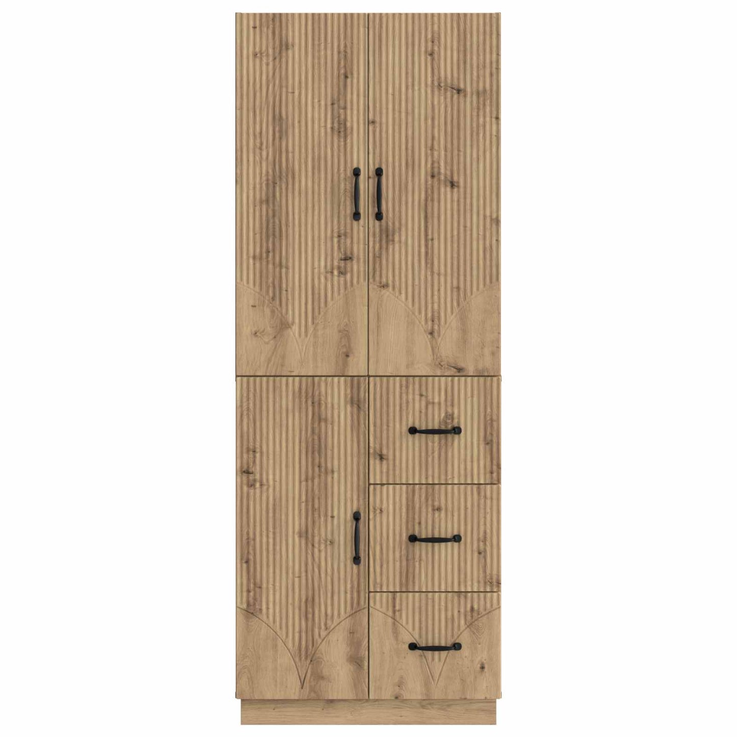 Kastenset 2 st Artisanaal eiken Bewerkt hout