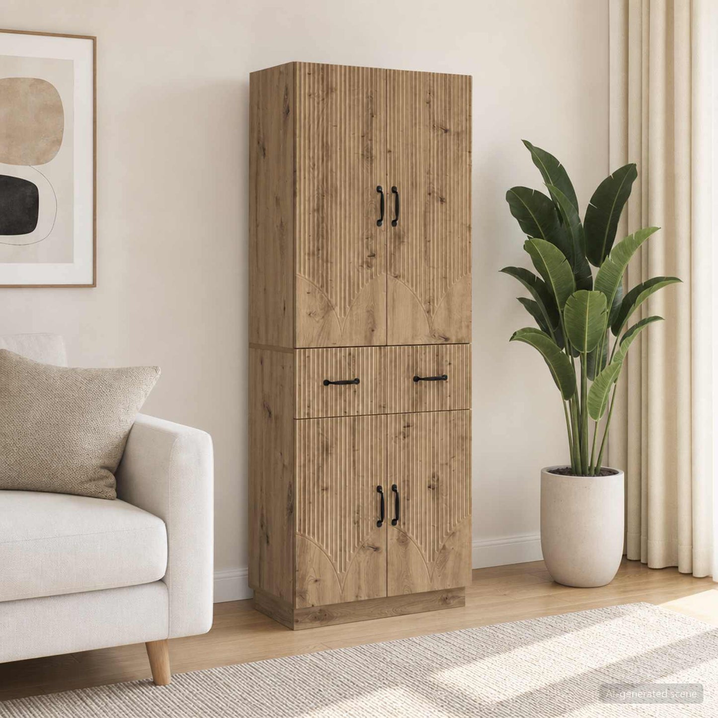 Kastenset 2 st Artisanaal eiken Bewerkt hout