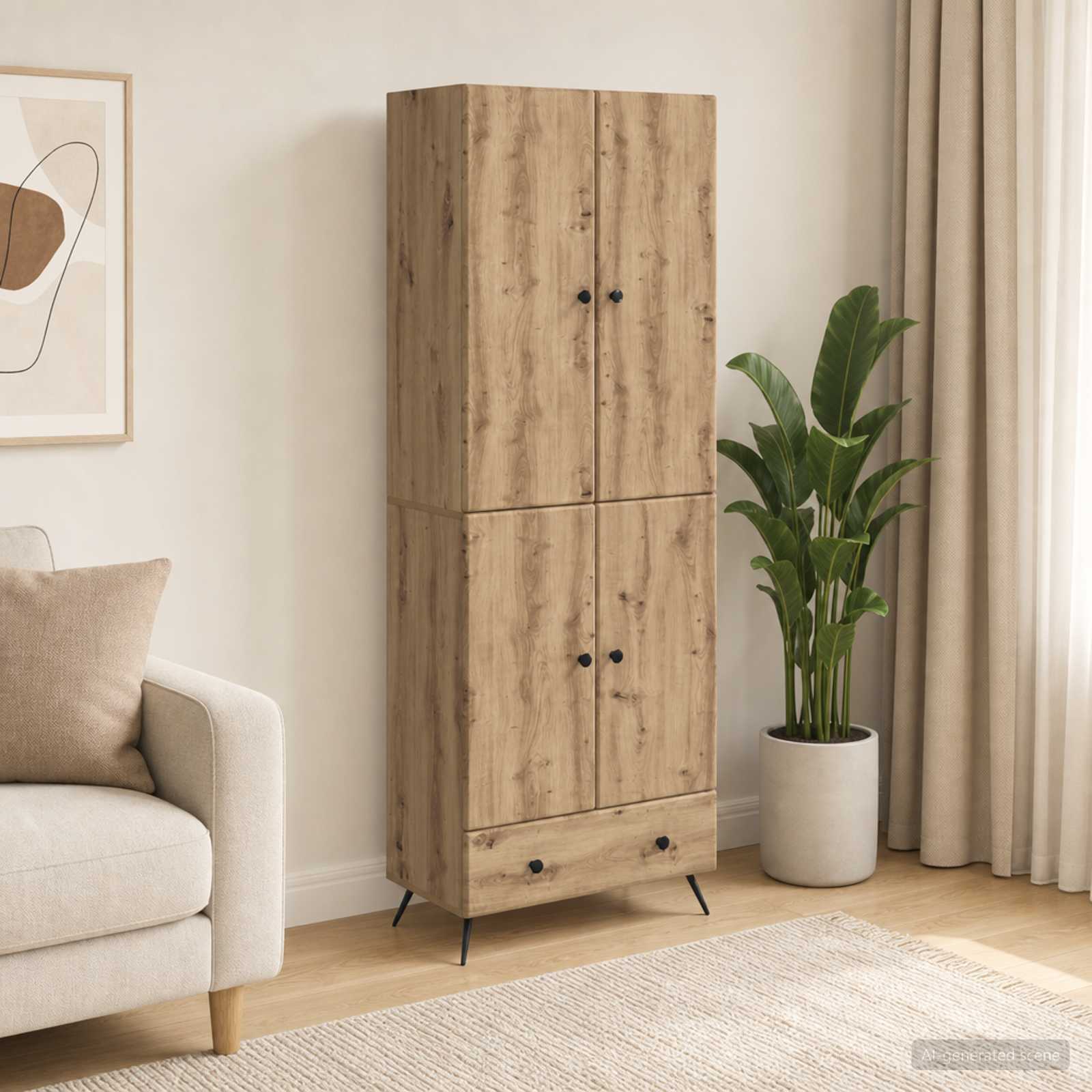Kastenset 2 st Artisanaal eiken Bewerkt hout is nu te koop bij PeponiXL, paradijselijk wonen!