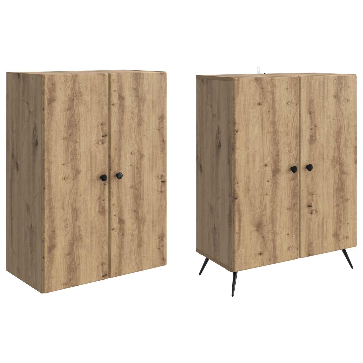 Kastenset 2 st Artisanaal eiken Bewerkt hout is nu te koop bij PeponiXL, paradijselijk wonen!