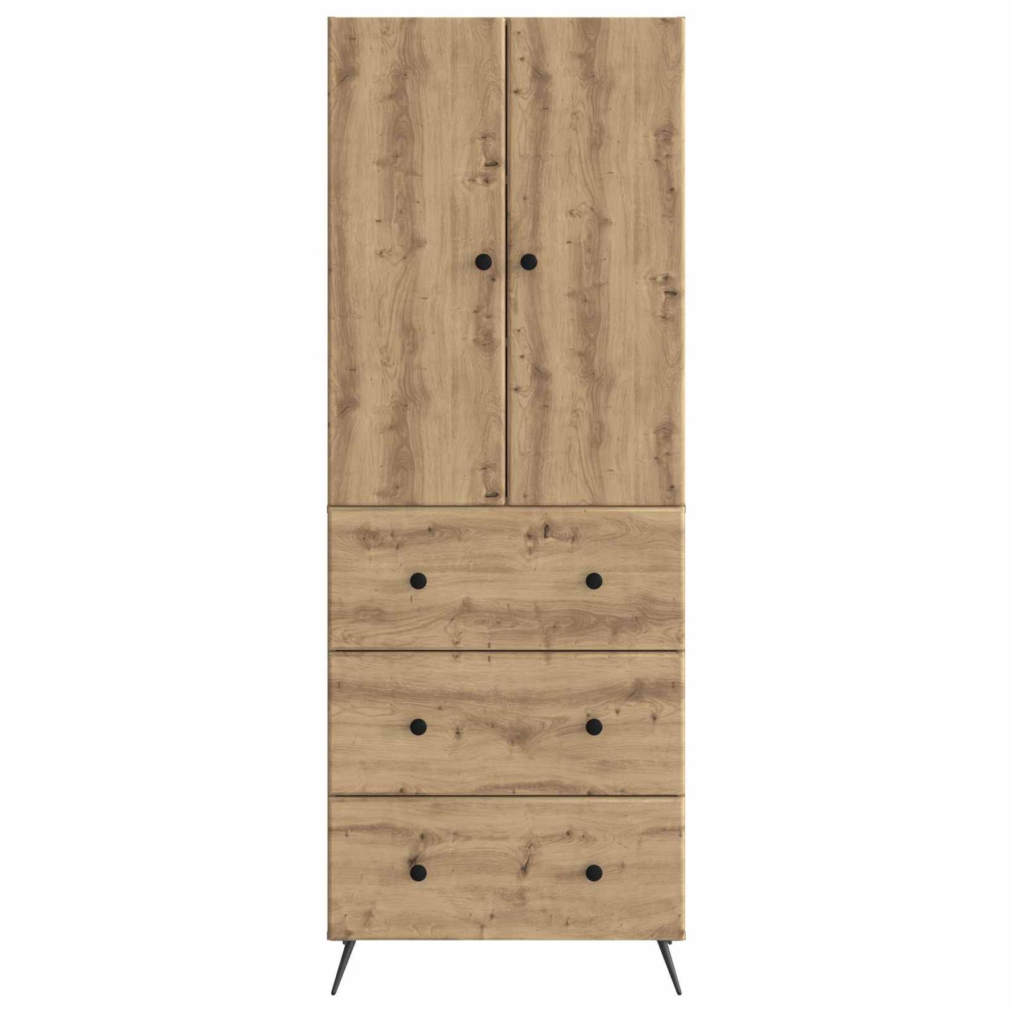 Kastenset 2 st 66 x 34,5 x 90 cm Bewerkt hout Artisanaal eiken is nu te koop bij PeponiXL, paradijselijk wonen!