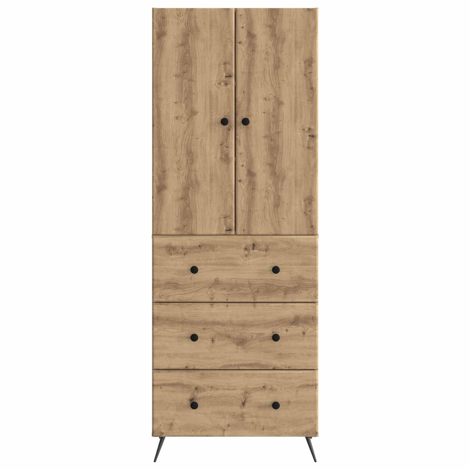 Kastenset 2 st 66 x 34,5 x 90 cm Bewerkt hout Artisanaal eiken is nu te koop bij PeponiXL, paradijselijk wonen!