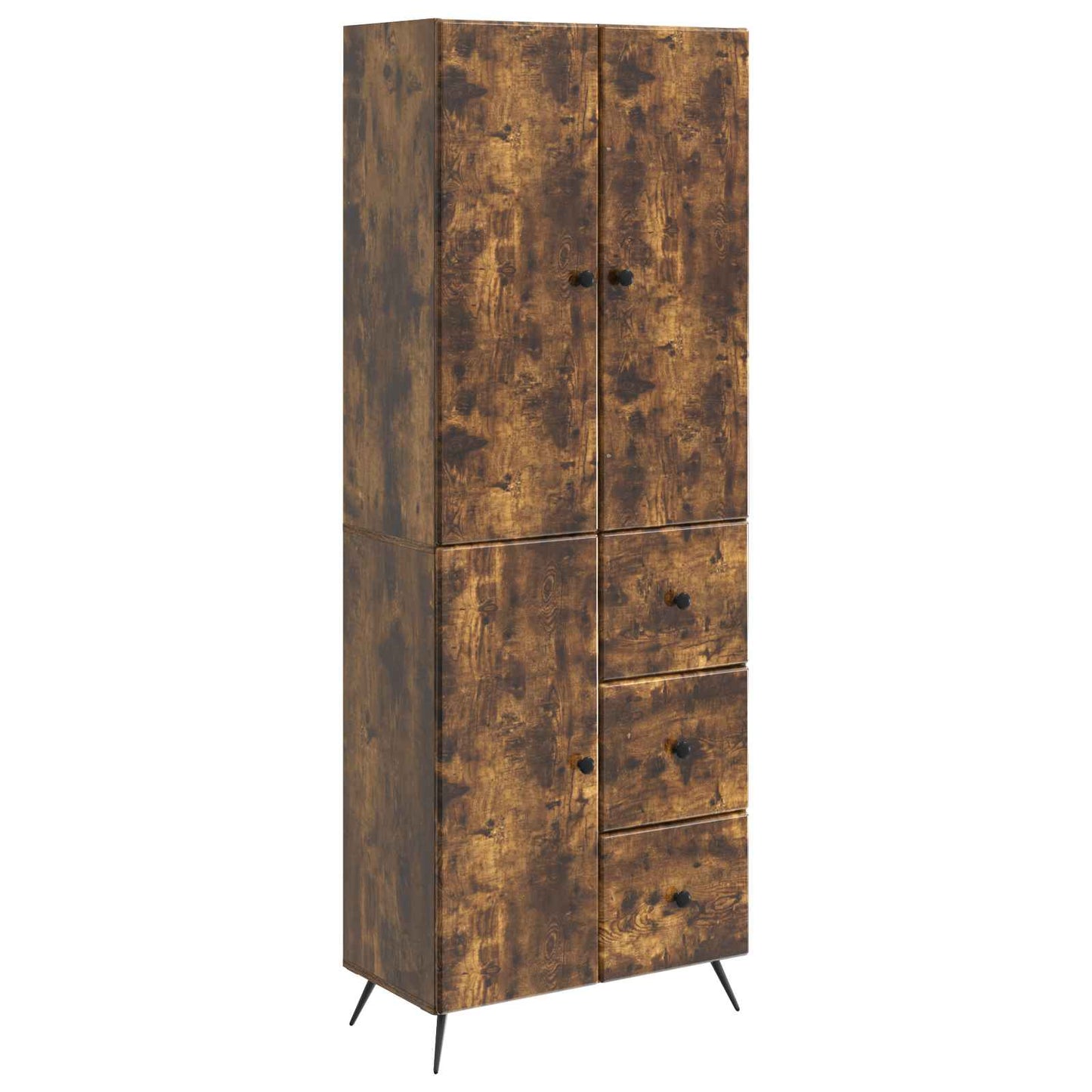 Kastenset 2 pcs Gerookt eiken Bewerkt hout