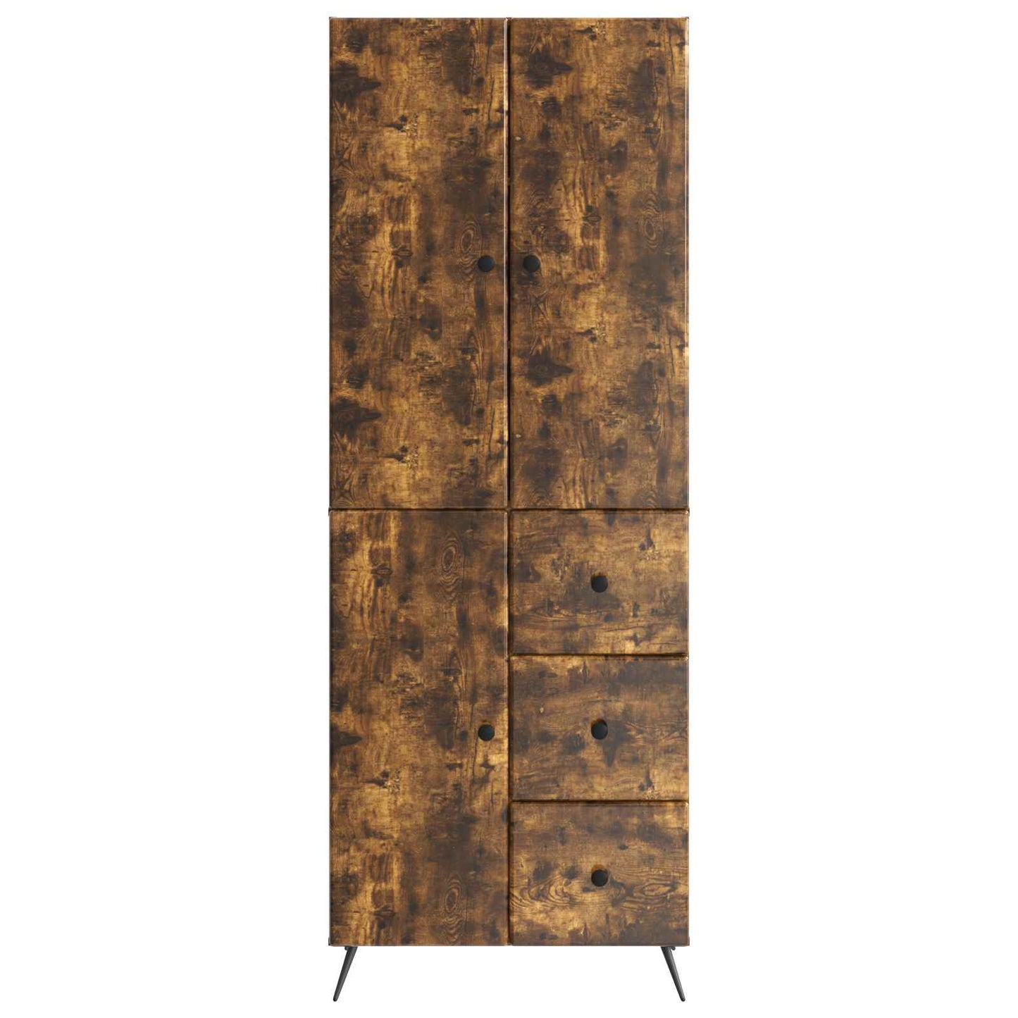 Kastenset 2 pcs Gerookt eiken Bewerkt hout