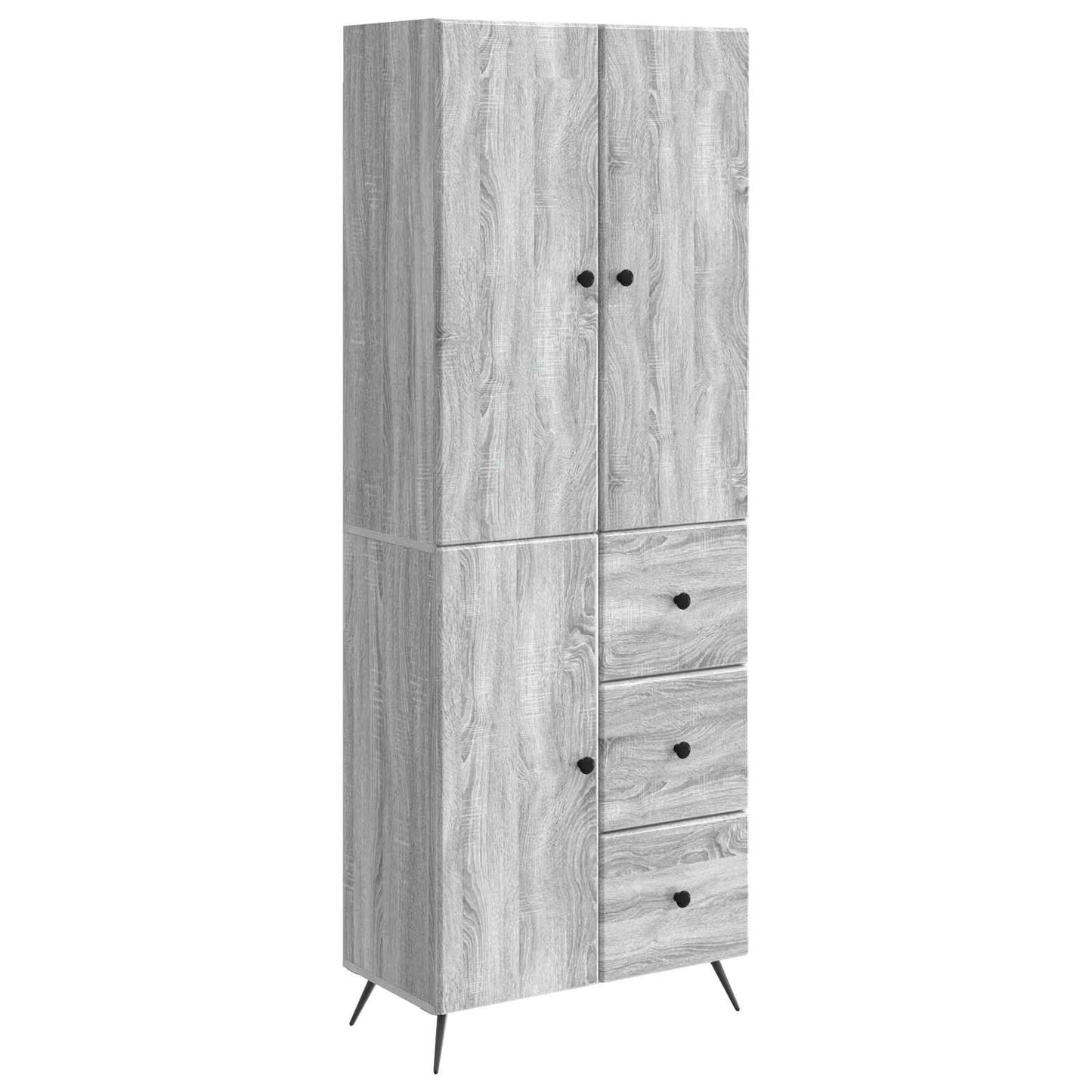 Kastenset 2 pcs Grijs Sonoma Bewerkt hout
