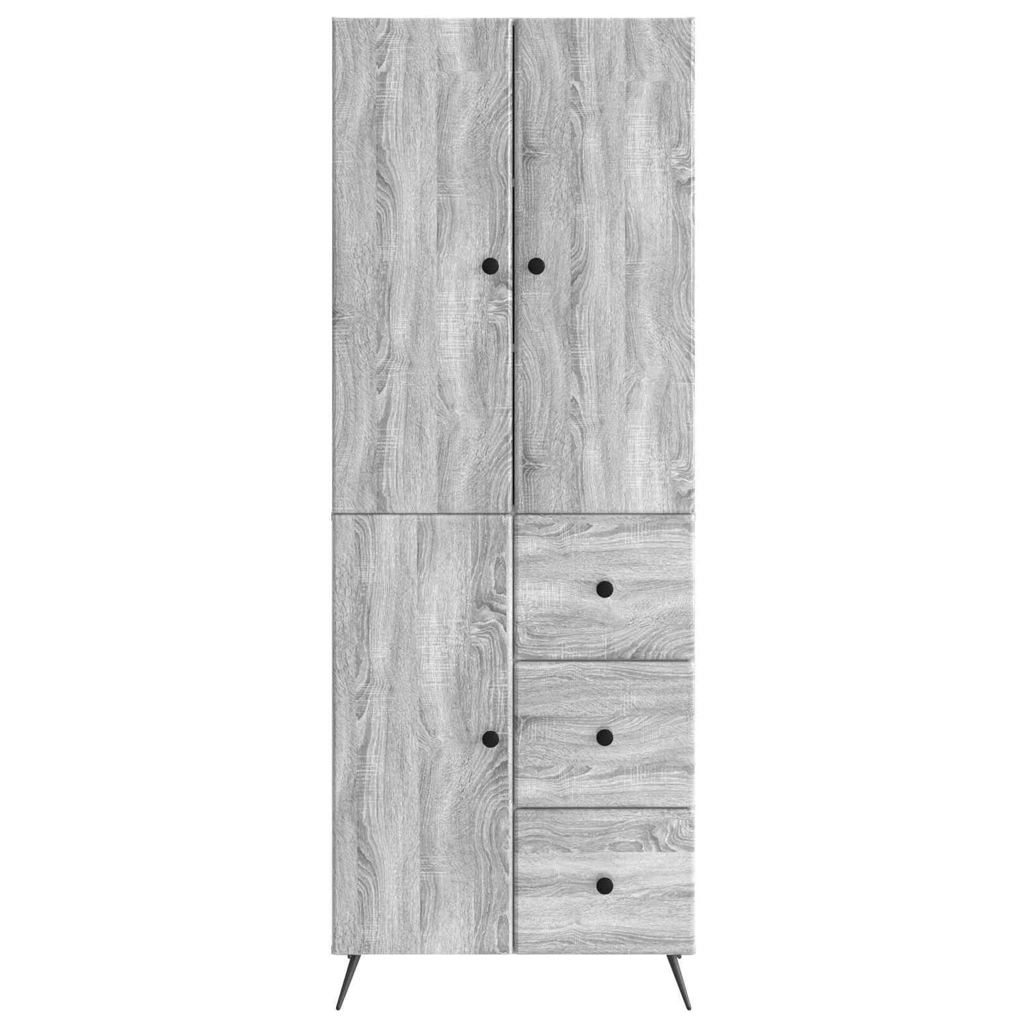 Kastenset 2 pcs Grijs Sonoma Bewerkt hout