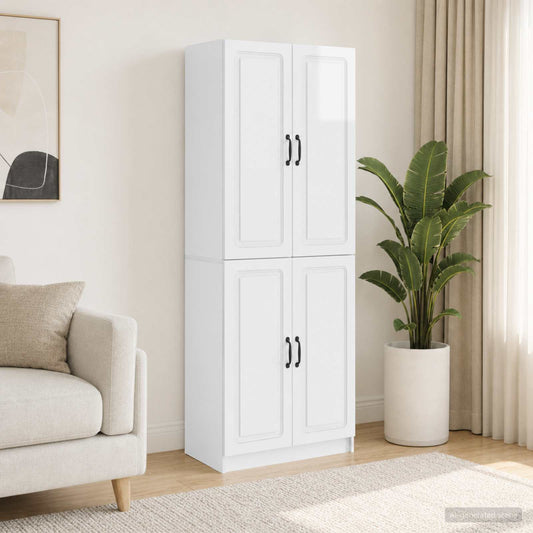 Kastenset 2 pcs Hoogglans Wit Bewerkt hout is nu te koop bij PeponiXL, paradijselijk wonen!