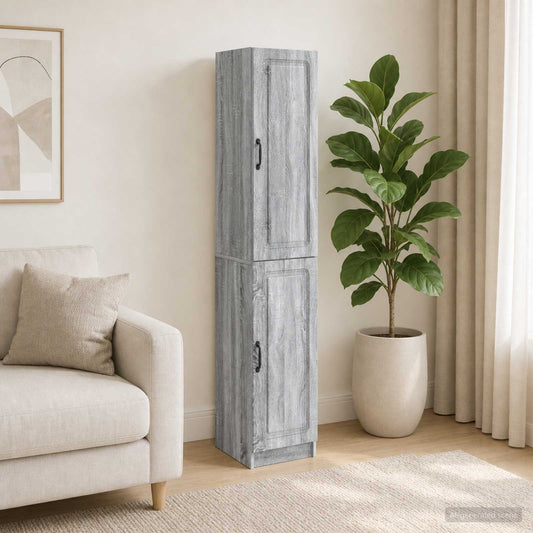 Kastenset 2 pcs Grijs Sonoma Bewerkt hout is nu te koop bij PeponiXL, paradijselijk wonen!