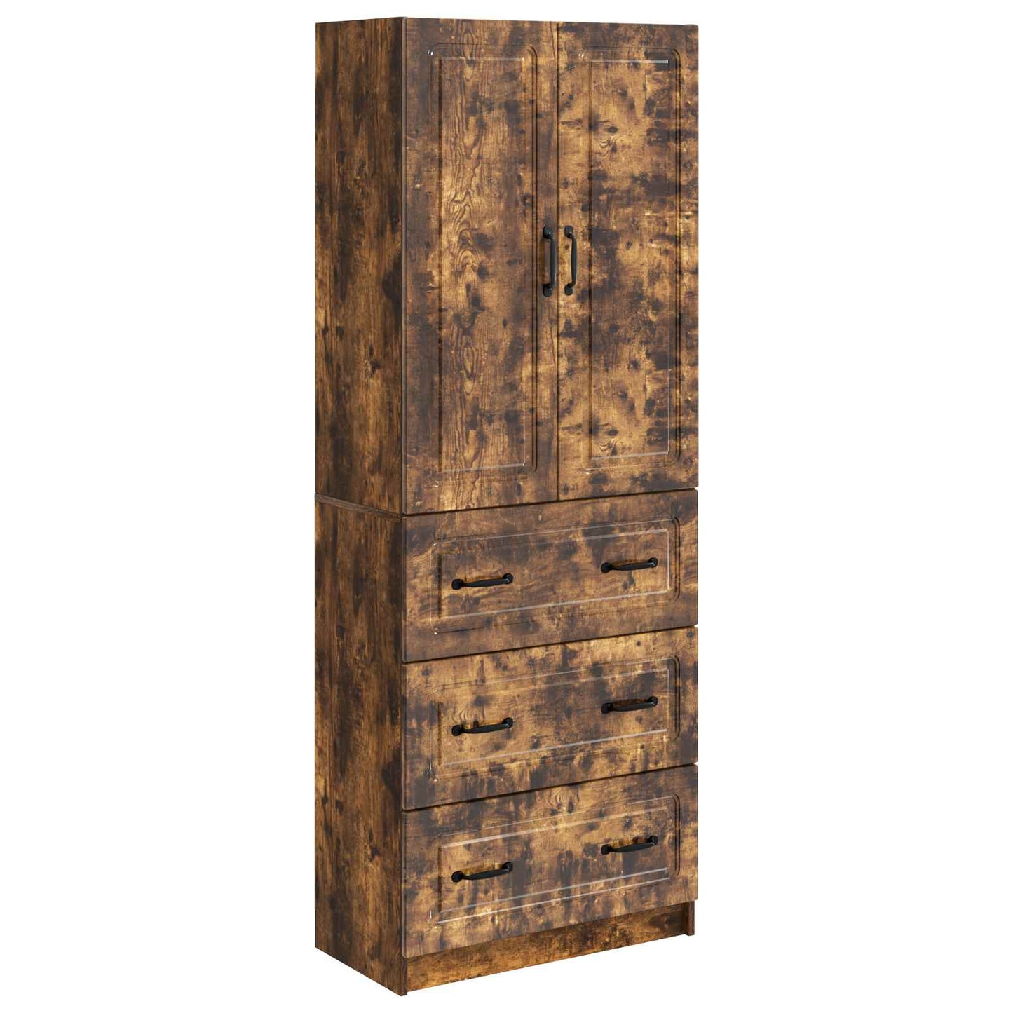 Kastenset 2 pcs Gerookt eiken 66 x 34,5 x 87 cm Bewerkt hout is nu te koop bij PeponiXL, paradijselijk wonen!