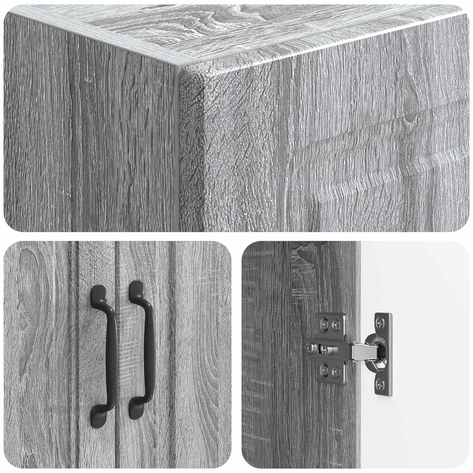 Kastenset 2 pcs Grijs Sonoma 66 x 34,5 x 87 cm Bewerkt hout is nu te koop bij PeponiXL, paradijselijk wonen!