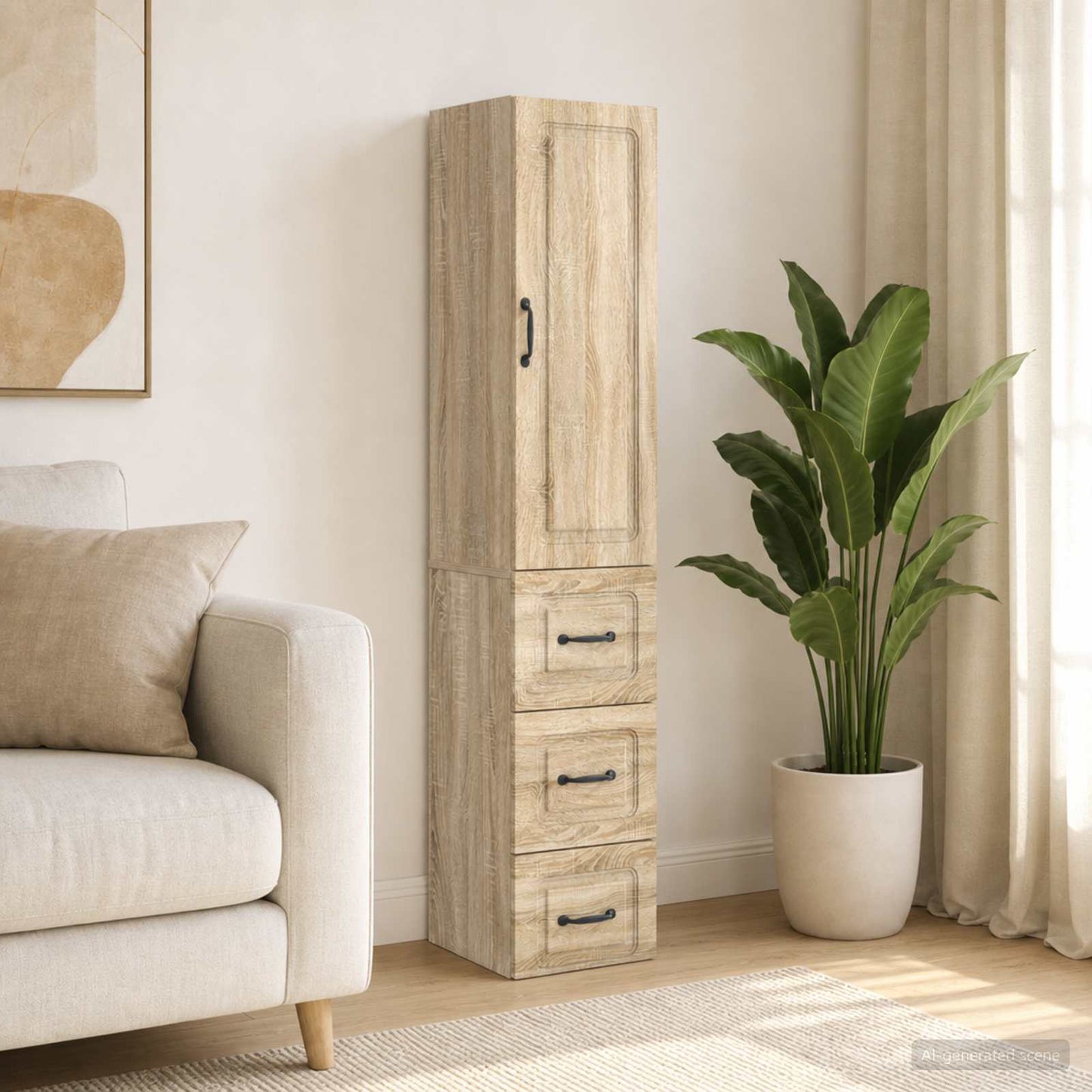 Kastenset 2 pcs Sonoma Eiken 33 x 34,5 x 87 cm Bewerkt hout is nu te koop bij PeponiXL, paradijselijk wonen!