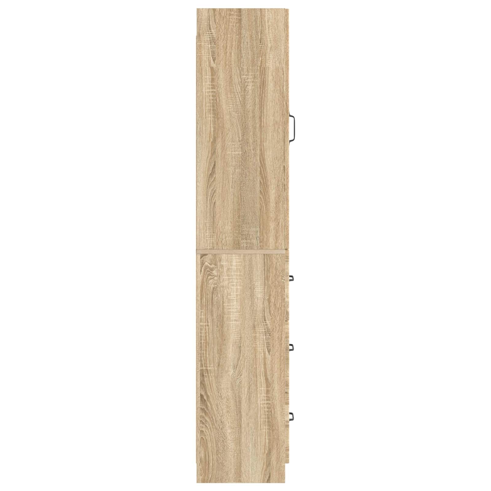Kastenset 2 pcs Sonoma Eiken 33 x 34,5 x 87 cm Bewerkt hout is nu te koop bij PeponiXL, paradijselijk wonen!