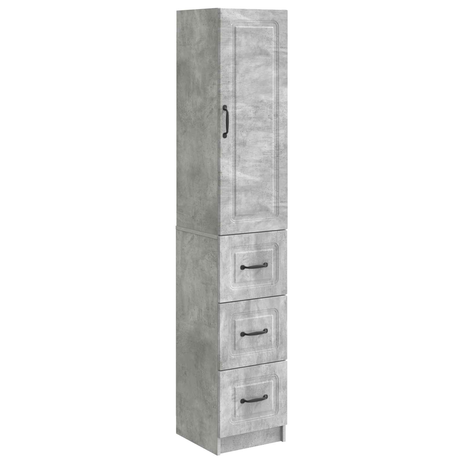 Kastenset 2 pcs Betongrijs 33 x 34,5 x 87 cm Bewerkt hout is nu te koop bij PeponiXL, paradijselijk wonen!