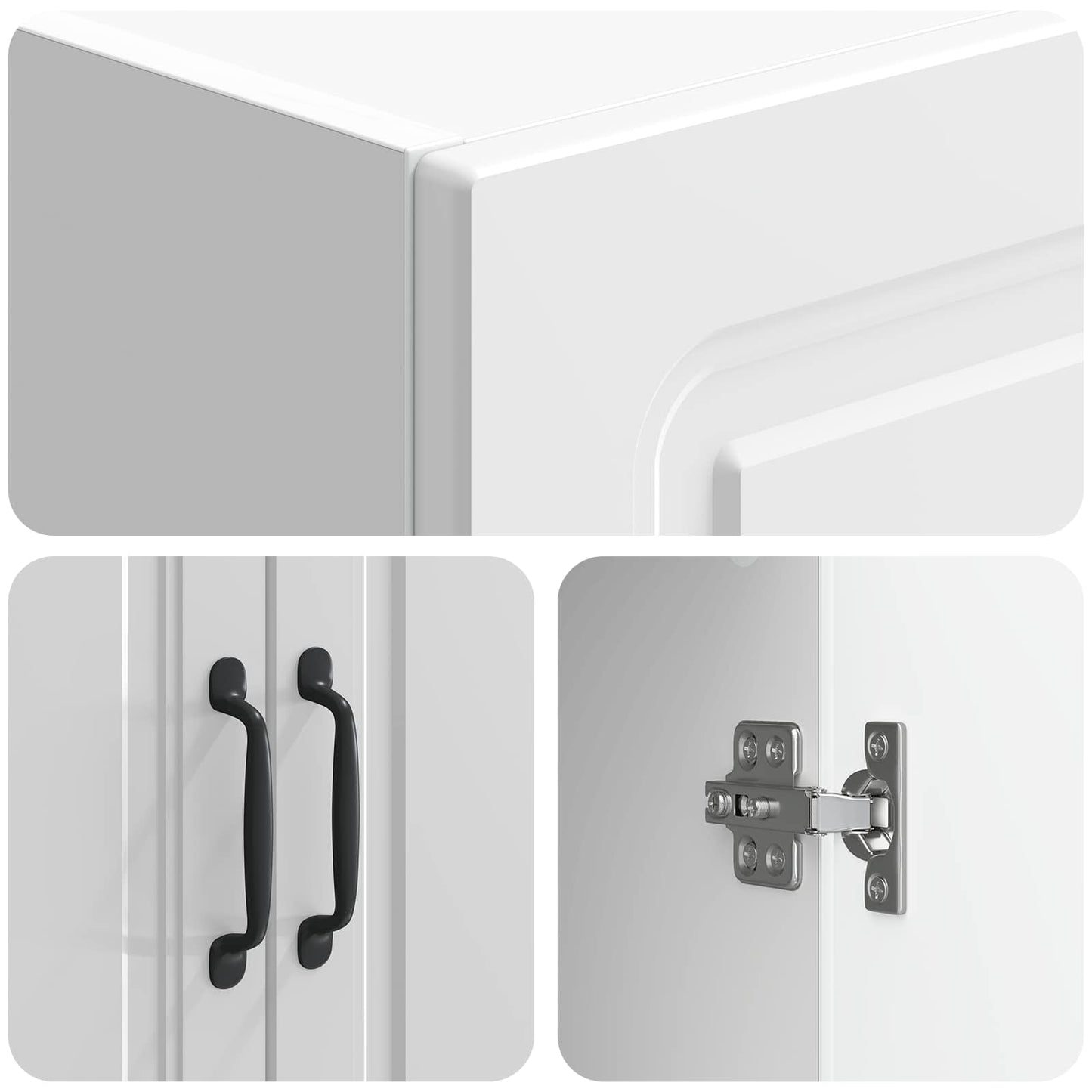 Kastenset 2 pcs Hoogglans Wit 33 x 34,5 x 87 cm Bewerkt hout is nu te koop bij PeponiXL, paradijselijk wonen!
