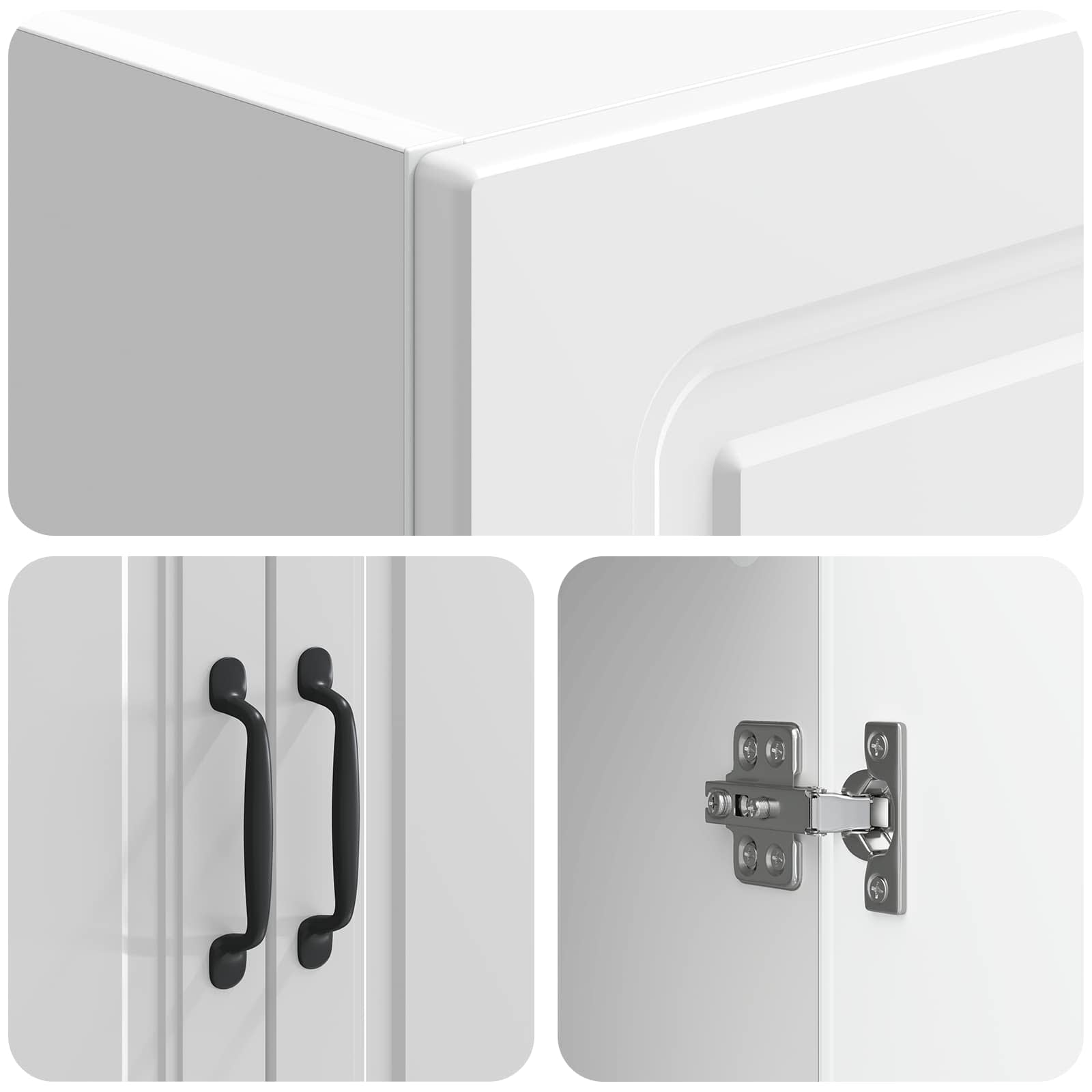 Kastenset 2 pcs Hoogglans Wit 33 x 34,5 x 87 cm Bewerkt hout is nu te koop bij PeponiXL, paradijselijk wonen!